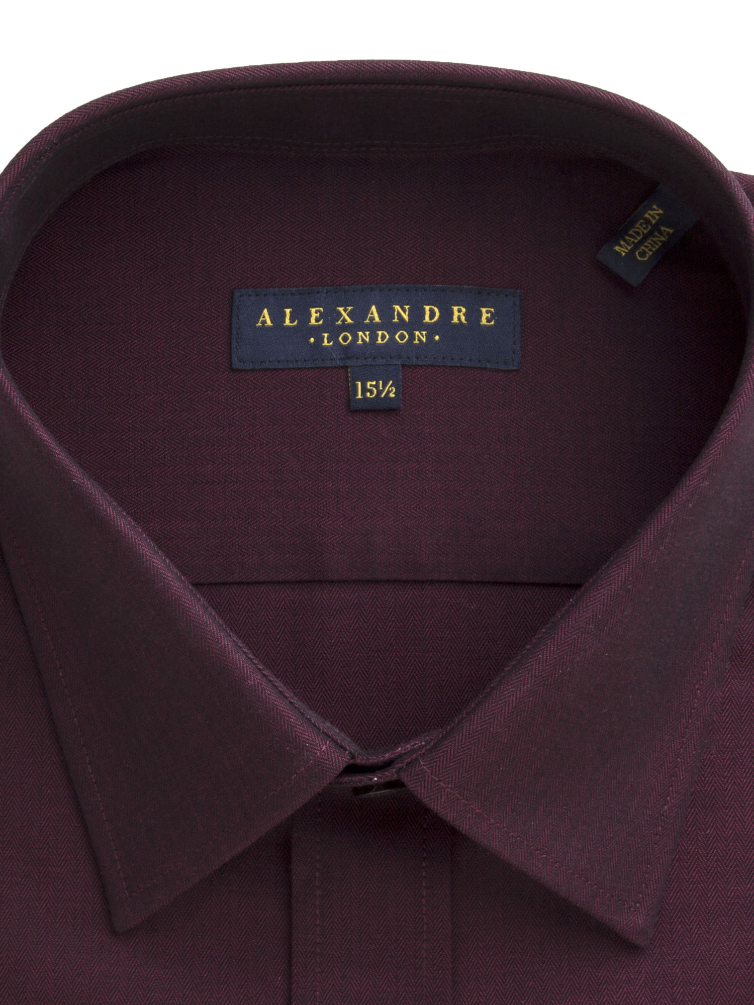 Wine Herringbone Shirt