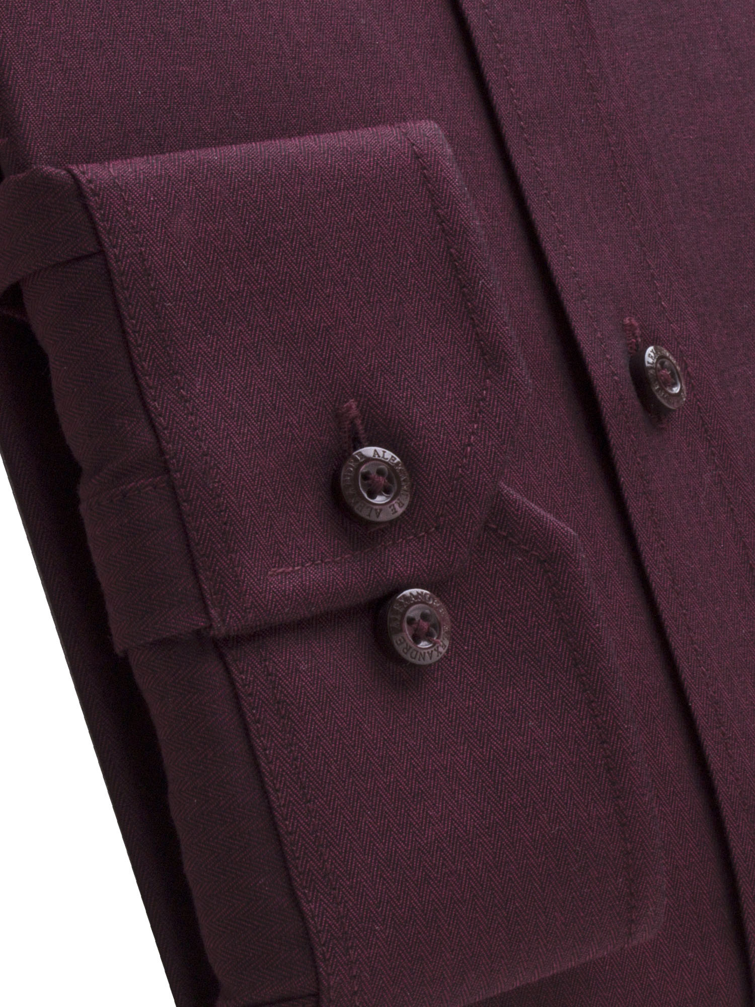 Wine Herringbone Shirt