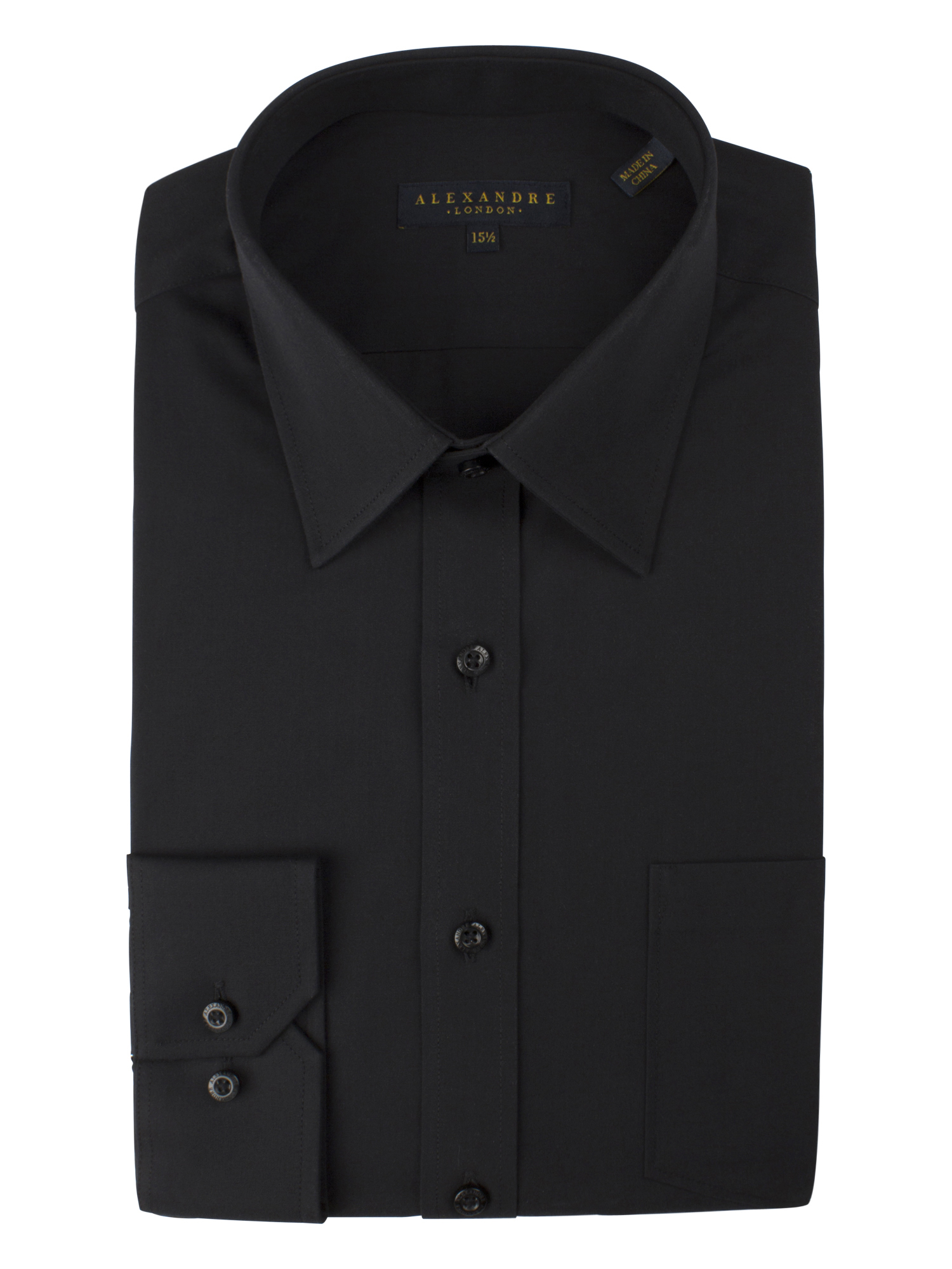 Black Poplin Shirt - Shirts - Alexandre London