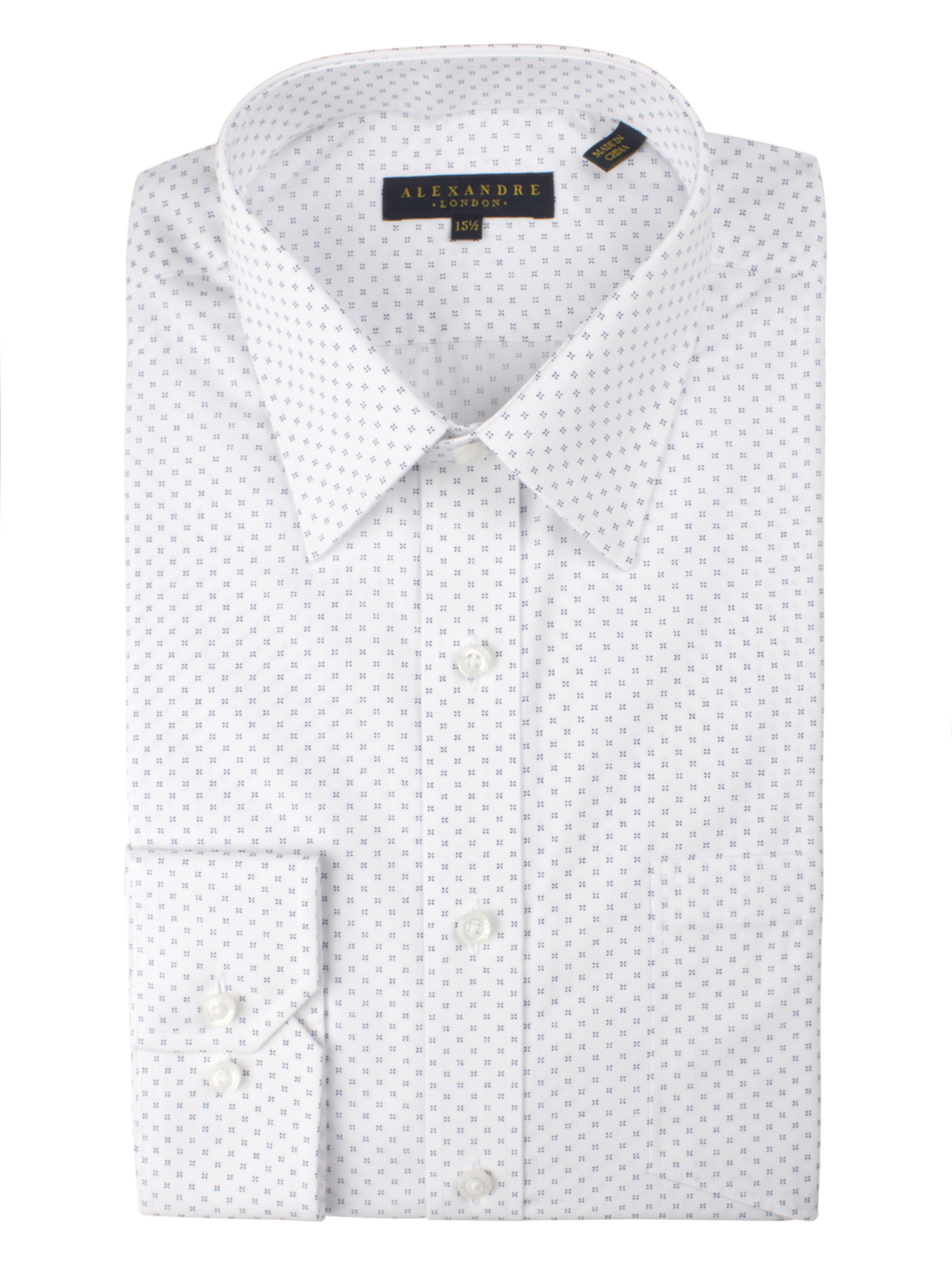 White Cross Print Shirt
