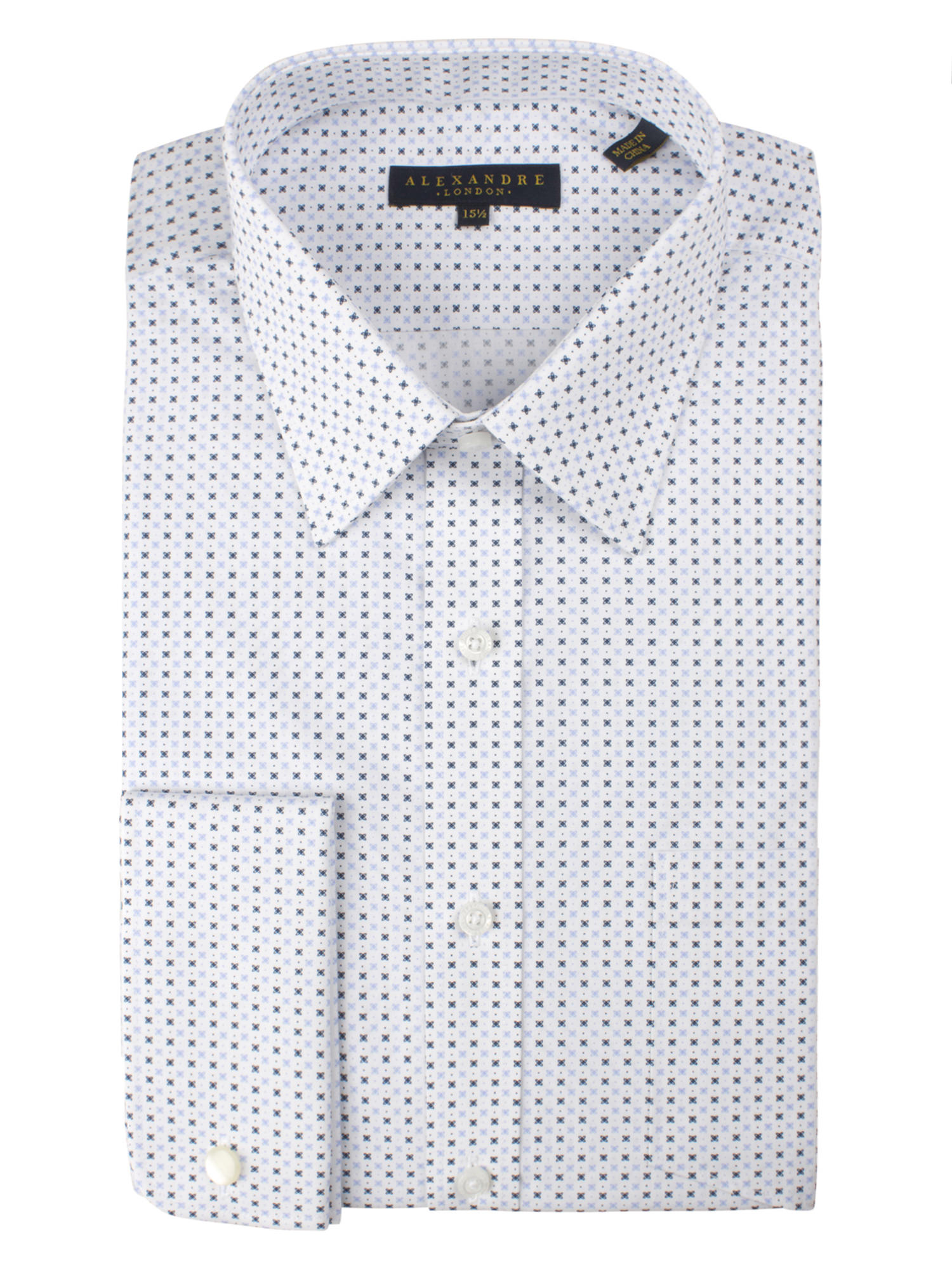 White Micro Geo Floral Shirt