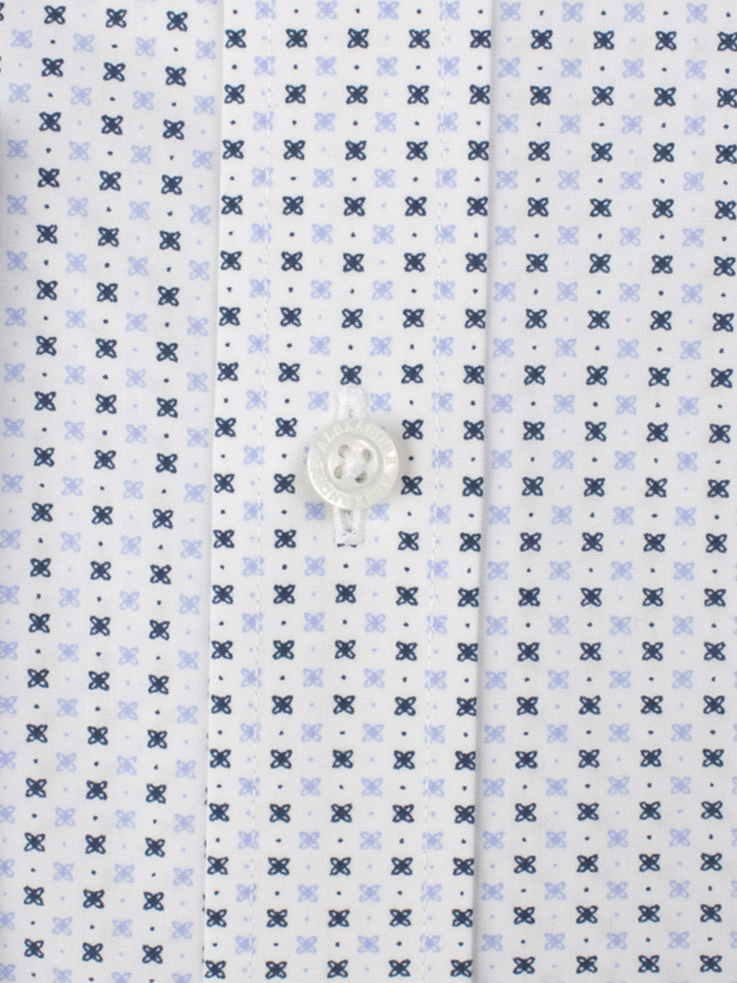 White Micro Geo Floral Shirt