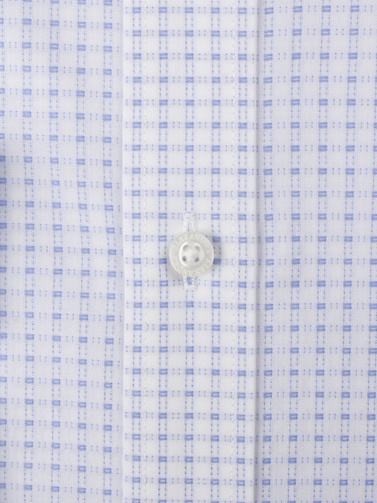 Light Blue Dobby Check Shirt