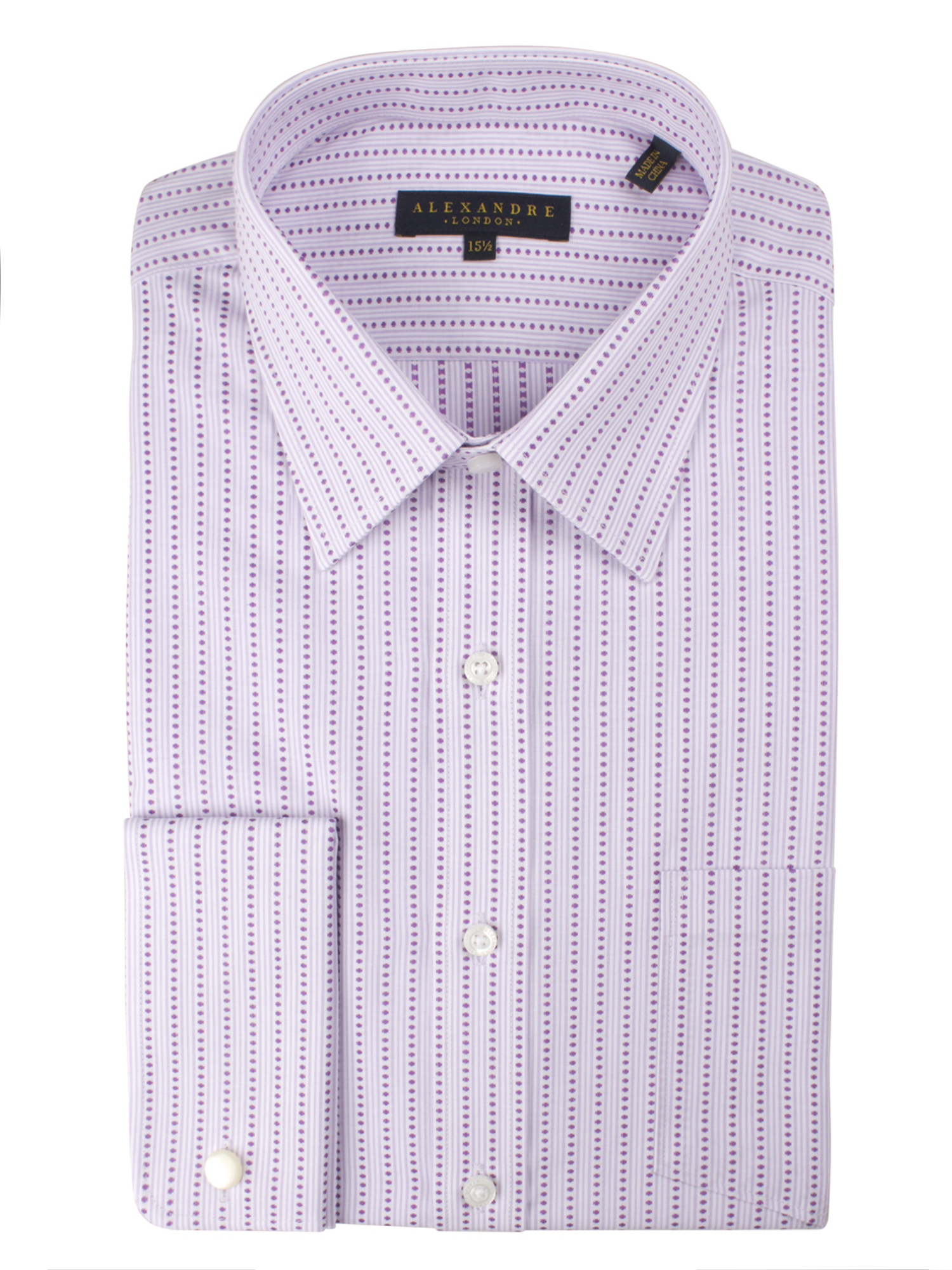 Lilac Spot Dobby Stripe Shirt