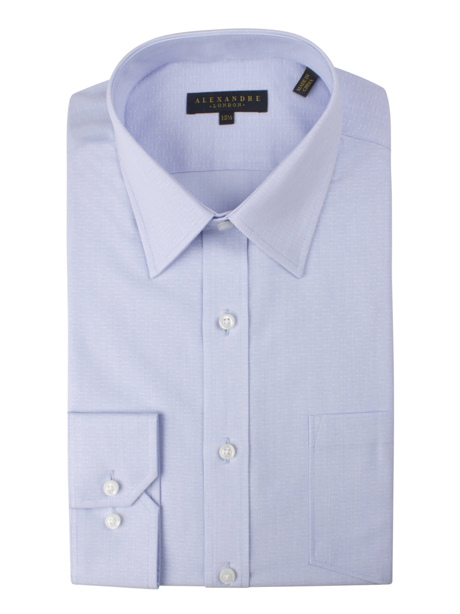 Light Blue Dobby Fine Stripe Shirt
