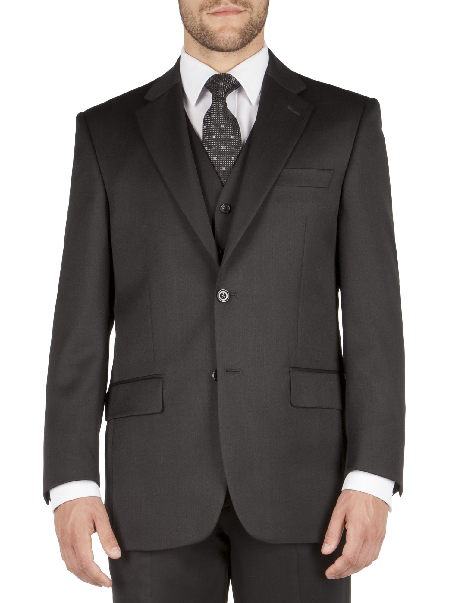 BLACK PLAIN FRONT TECHNO FINISH MIXER TROUSER