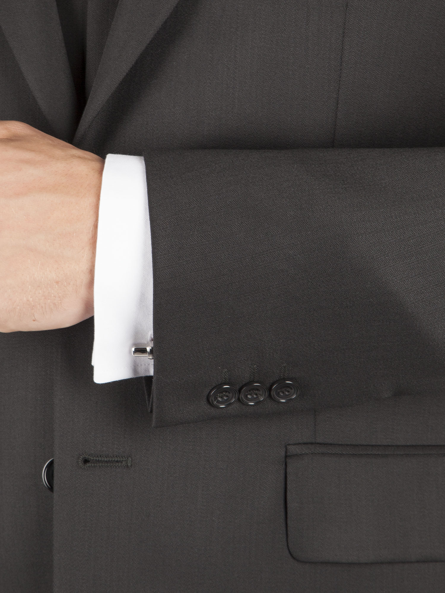 BLACK PLAIN FRONT TECHNO FINISH MIXER TROUSER