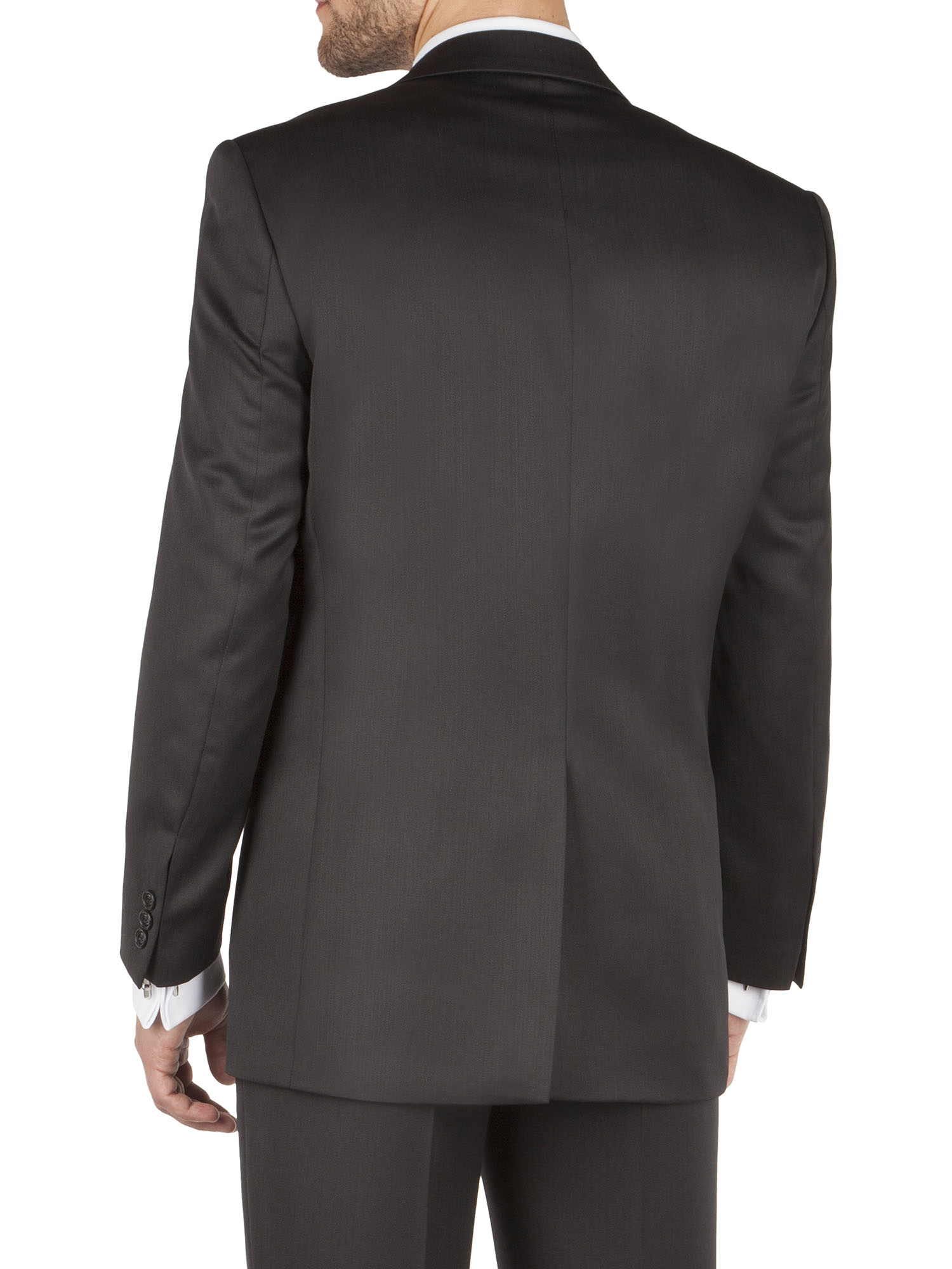 BLACK PLAIN FRONT TECHNO FINISH MIXER TROUSER