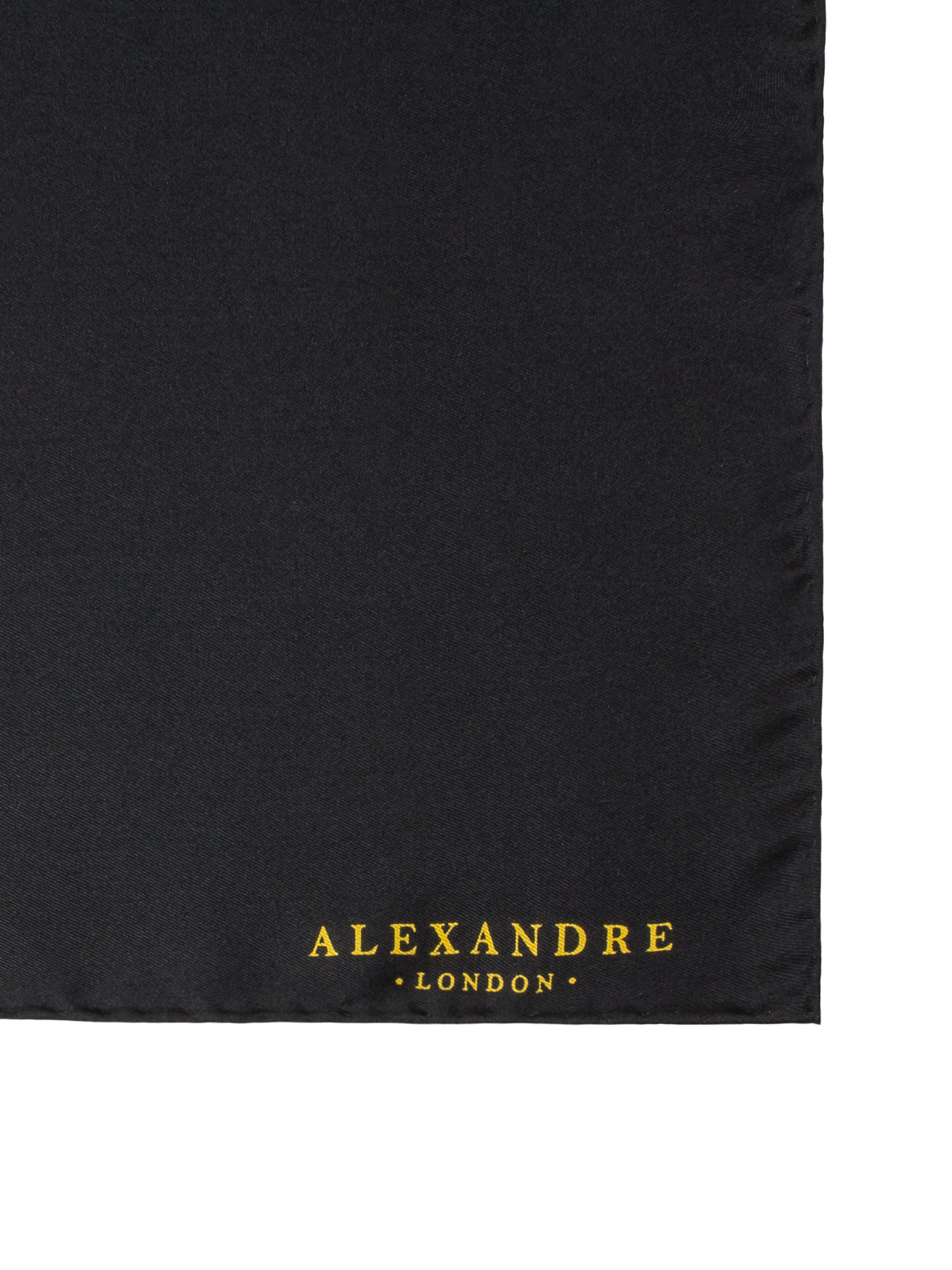 BLACK PLAIN SILK HANDKERCHIEF