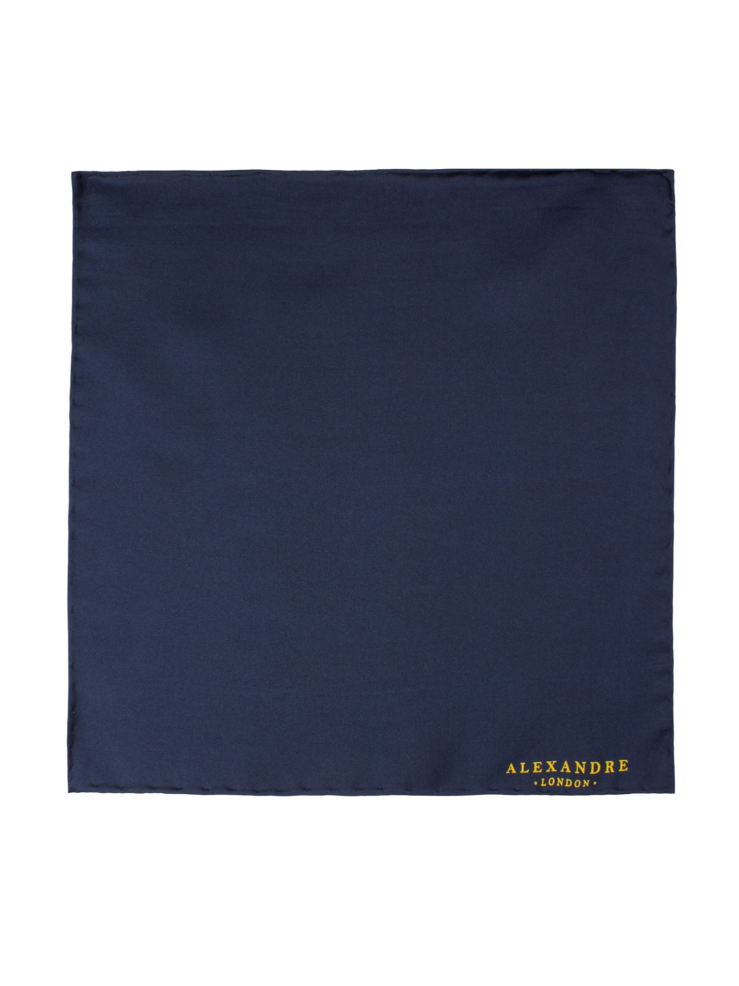 NAVY PLAIN SILK HANDKERCHIEF