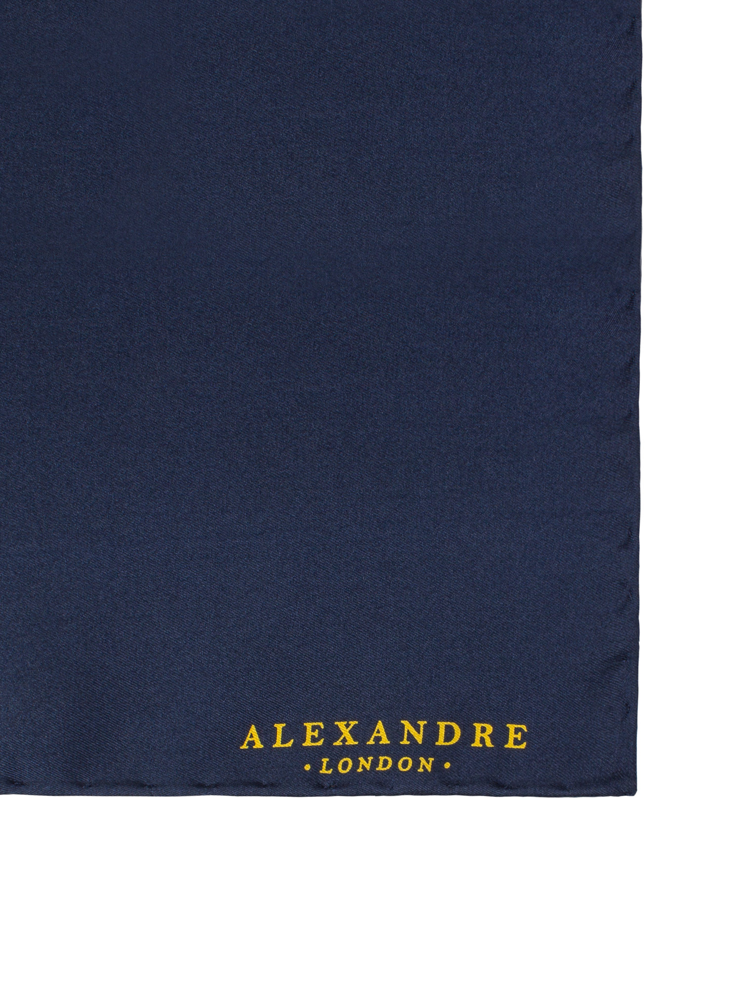 NAVY PLAIN SILK HANDKERCHIEF