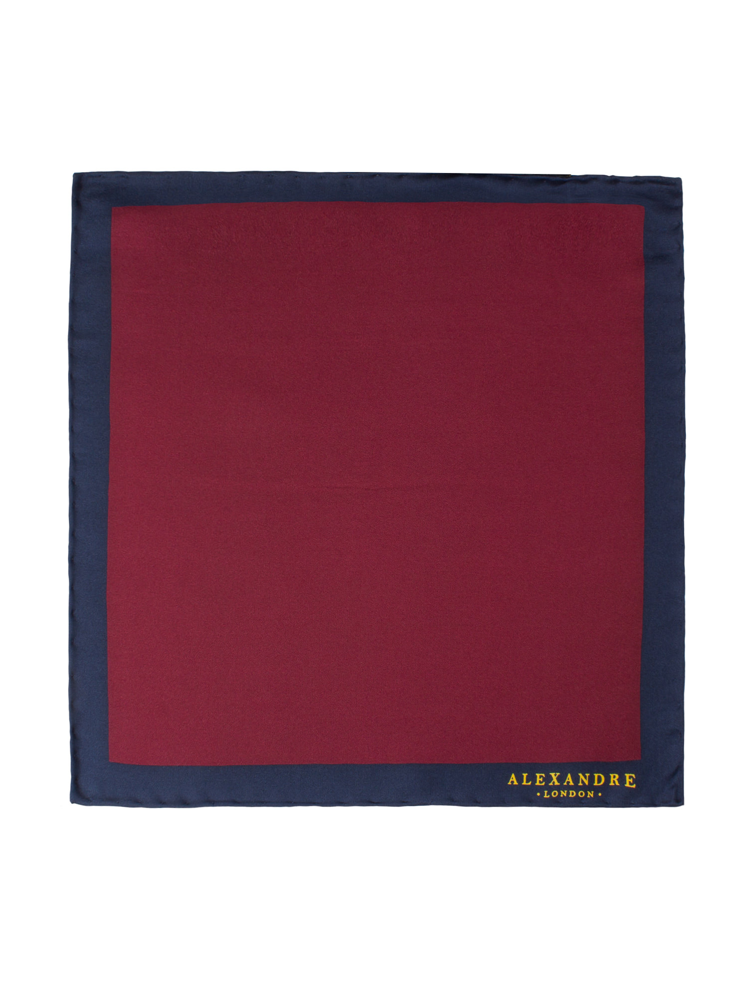 WINE PLAIN SILK HANDKERCHIEF