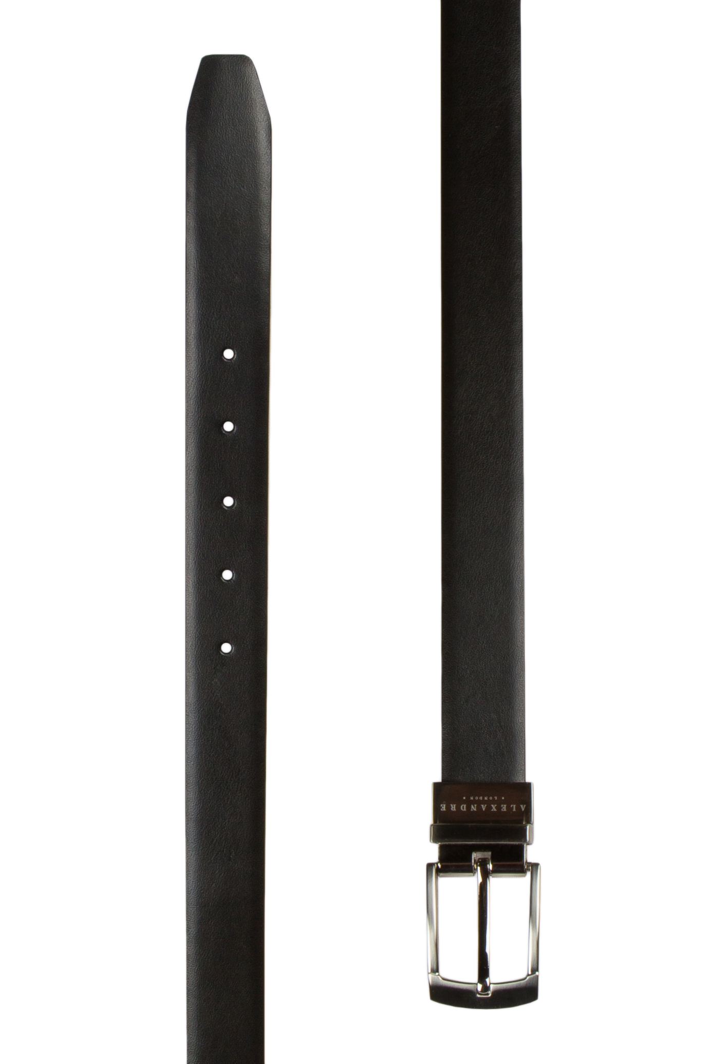 Black and Brown Leather Reversible Belt