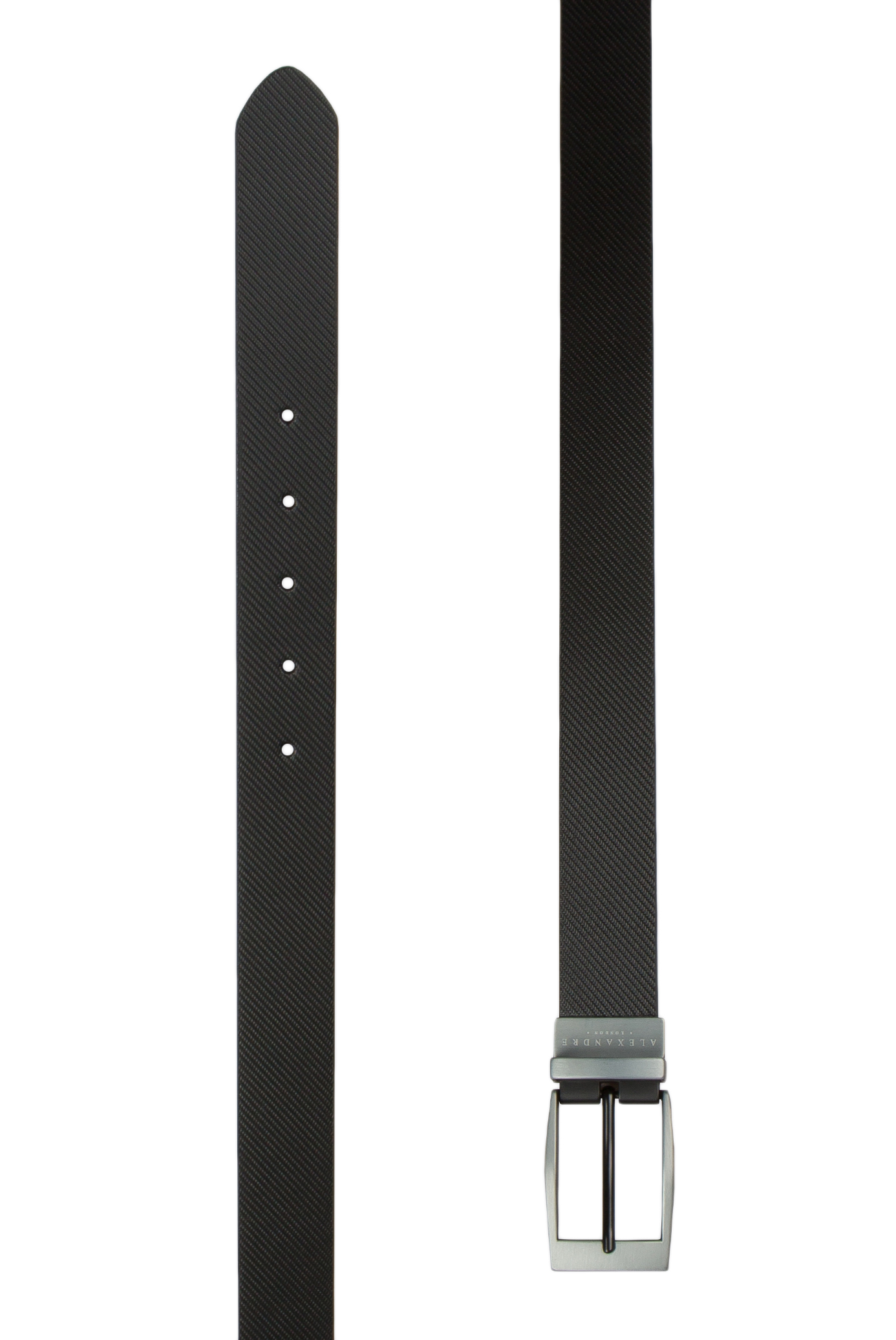 Textured Black Reversible Belt