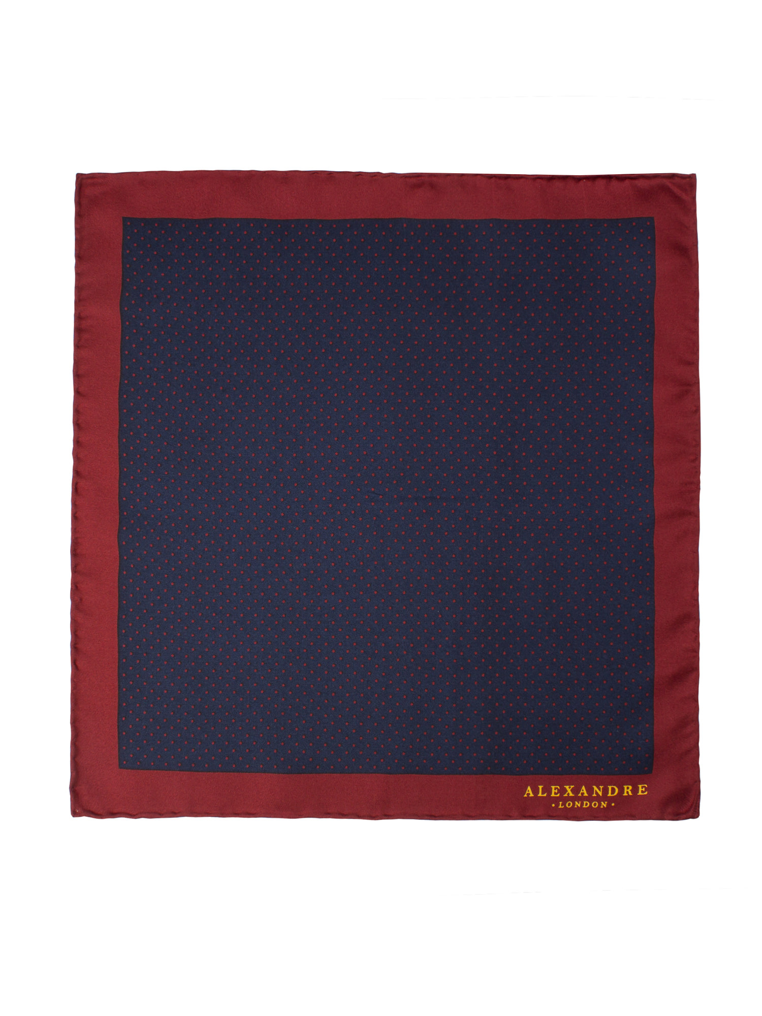 RED POLKADOT SILK HANDKERCHIEF