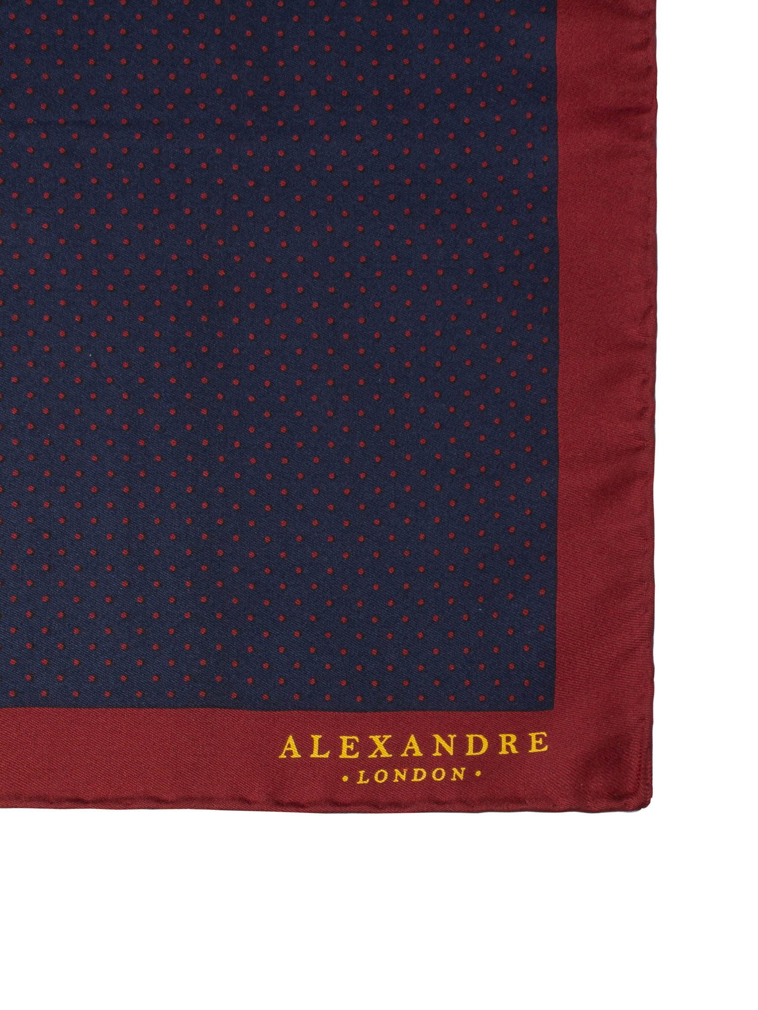 RED POLKADOT SILK HANDKERCHIEF