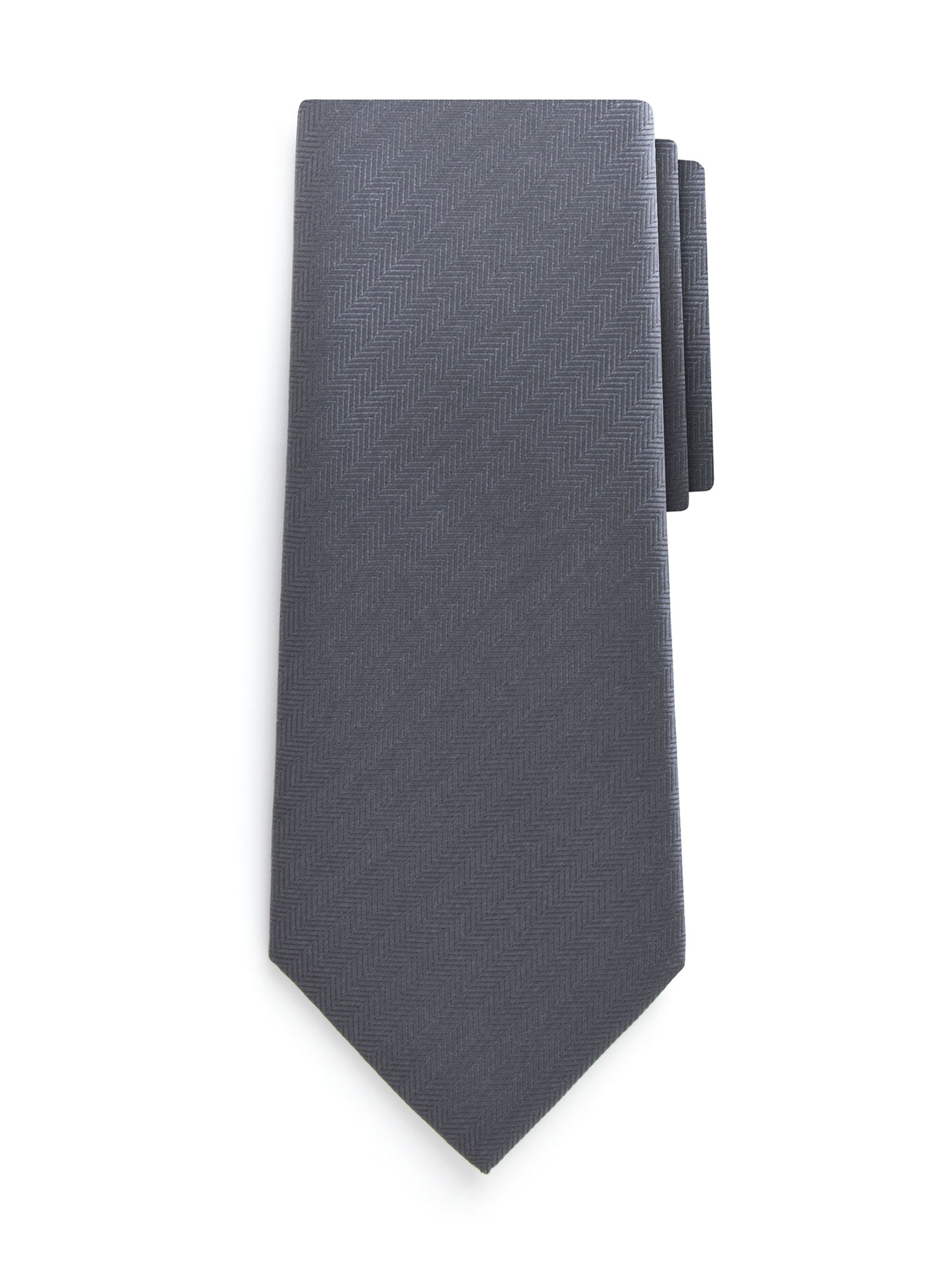 Textured Grey Silk Tie