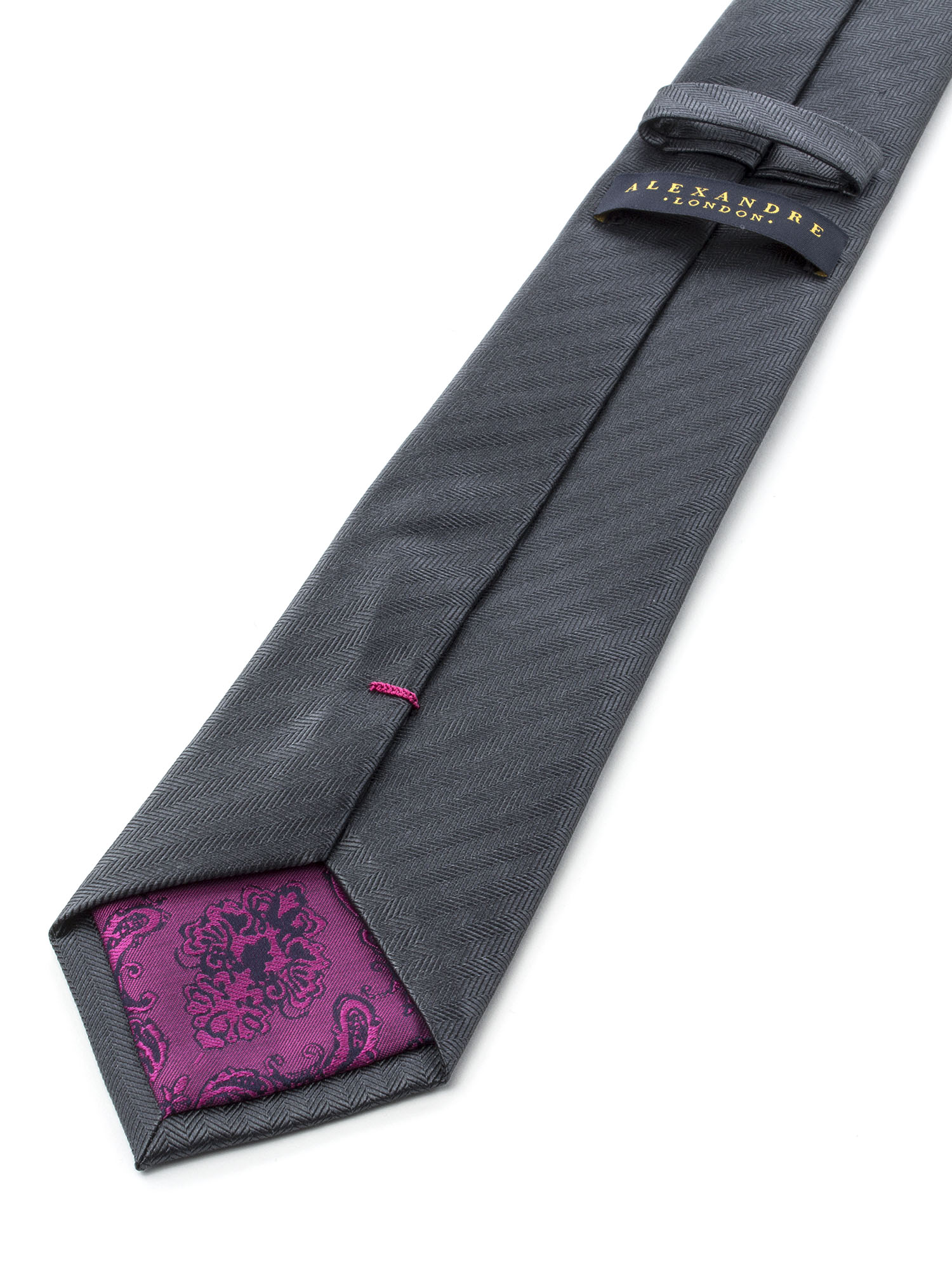 Textured Grey Silk Tie