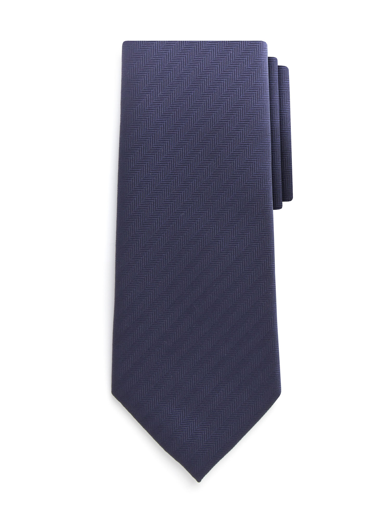 Textured Navy Silk Tie