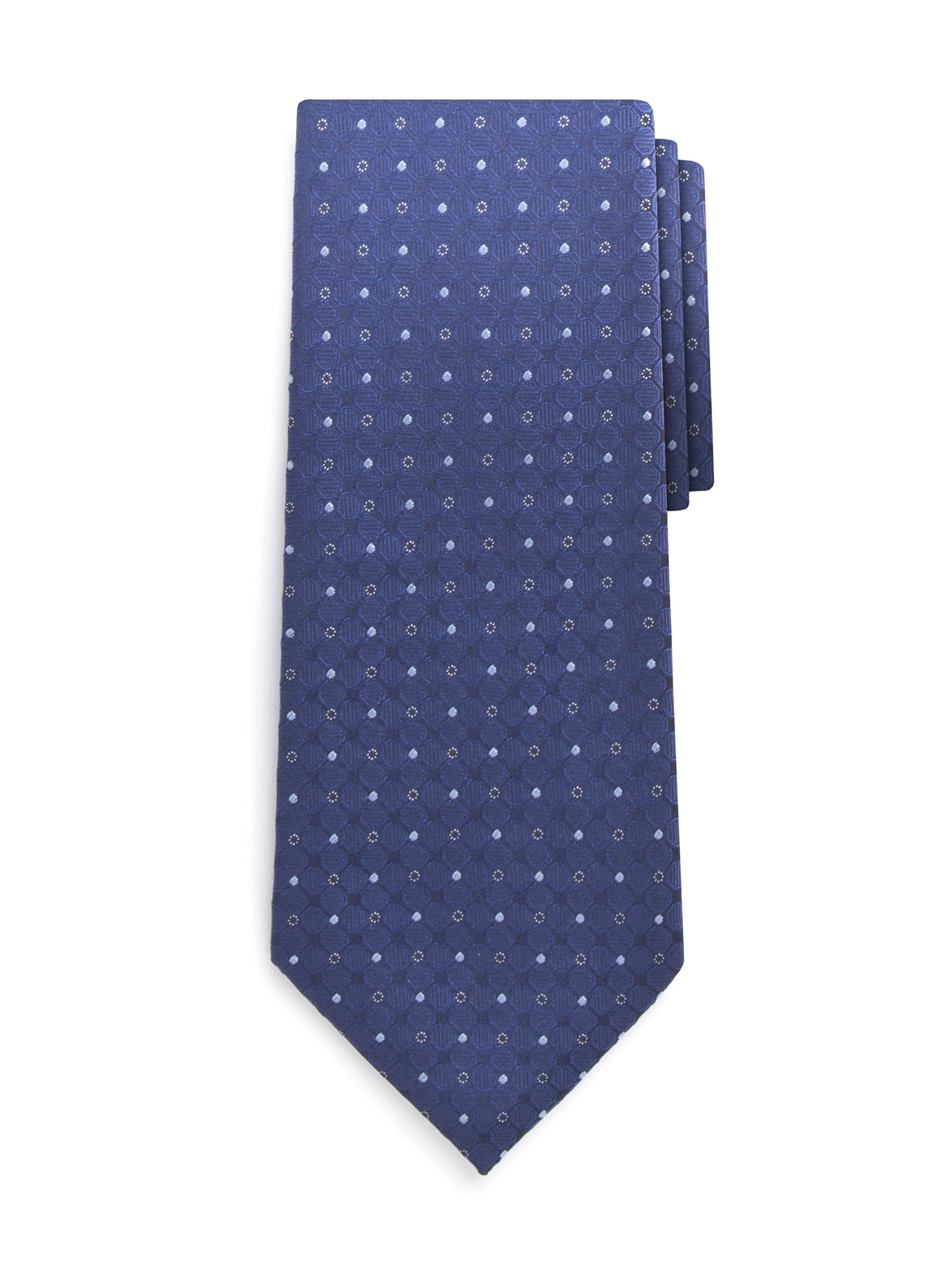 Navy Deco Silk Tie