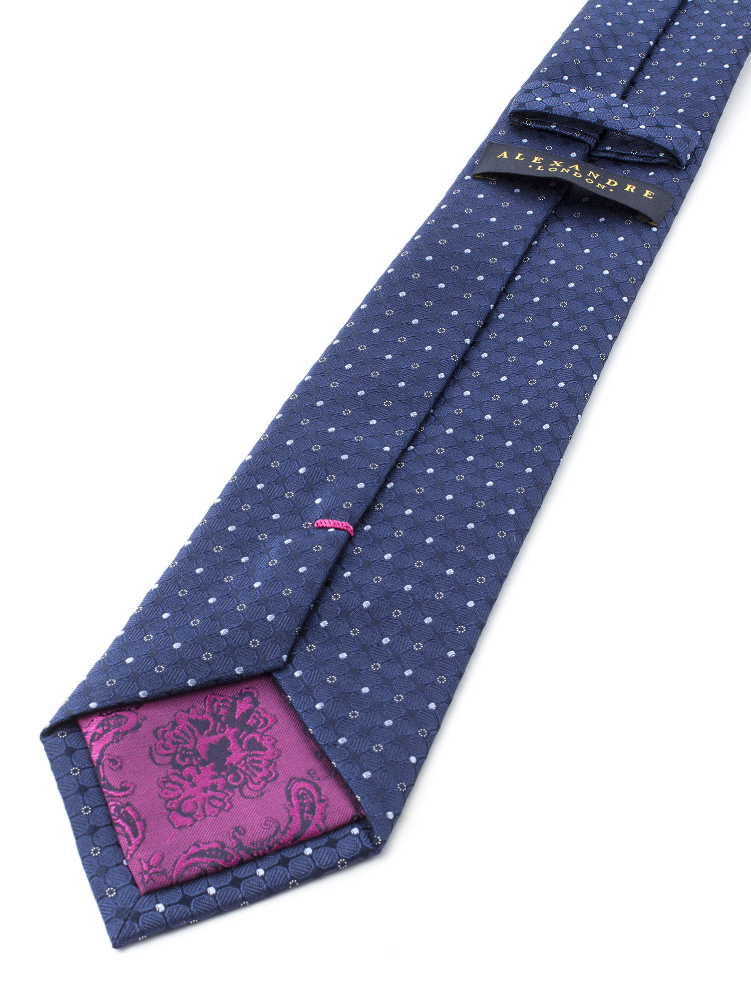 Navy Deco Silk Tie