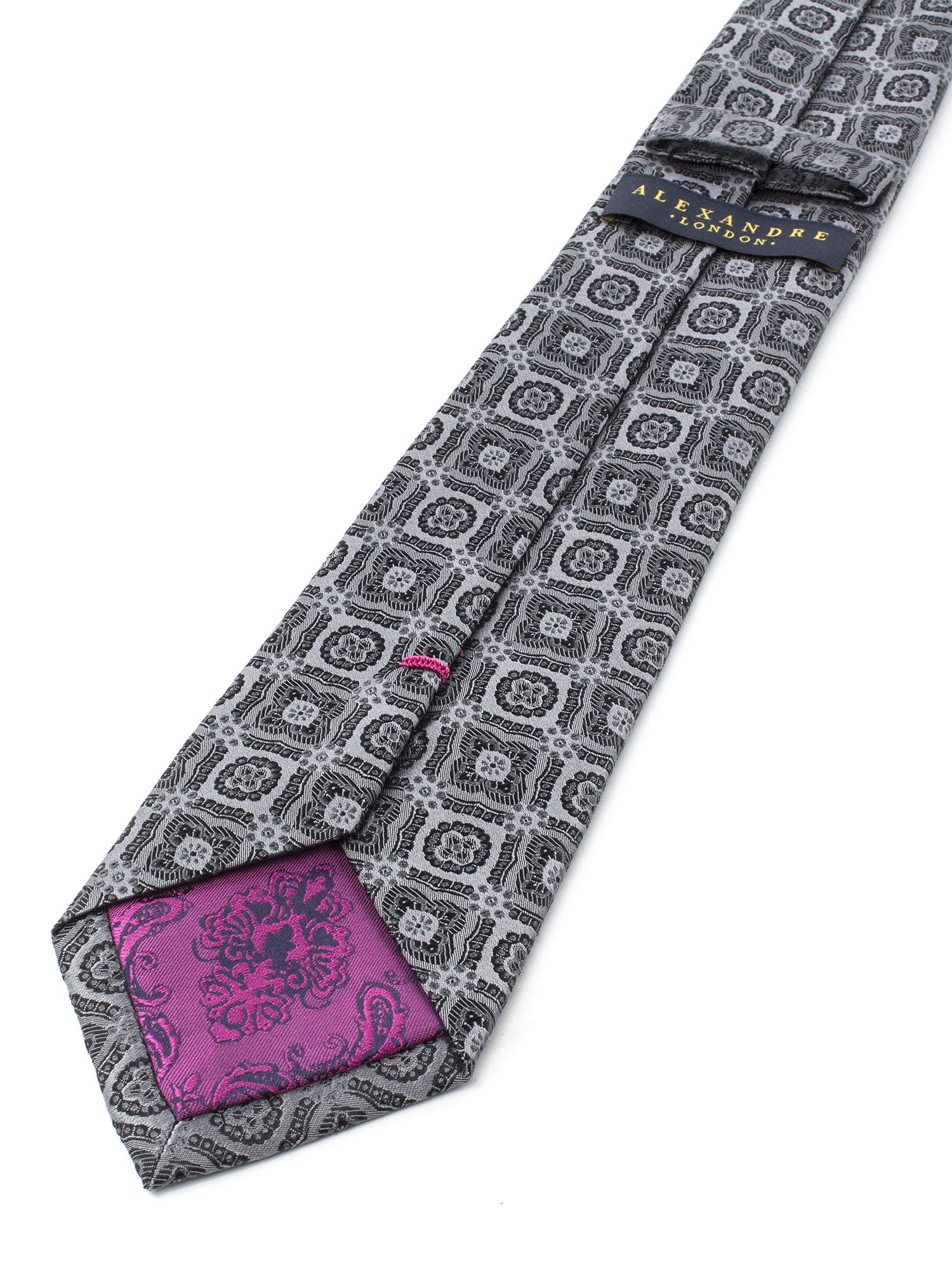 Grey Orchid Silk Tie