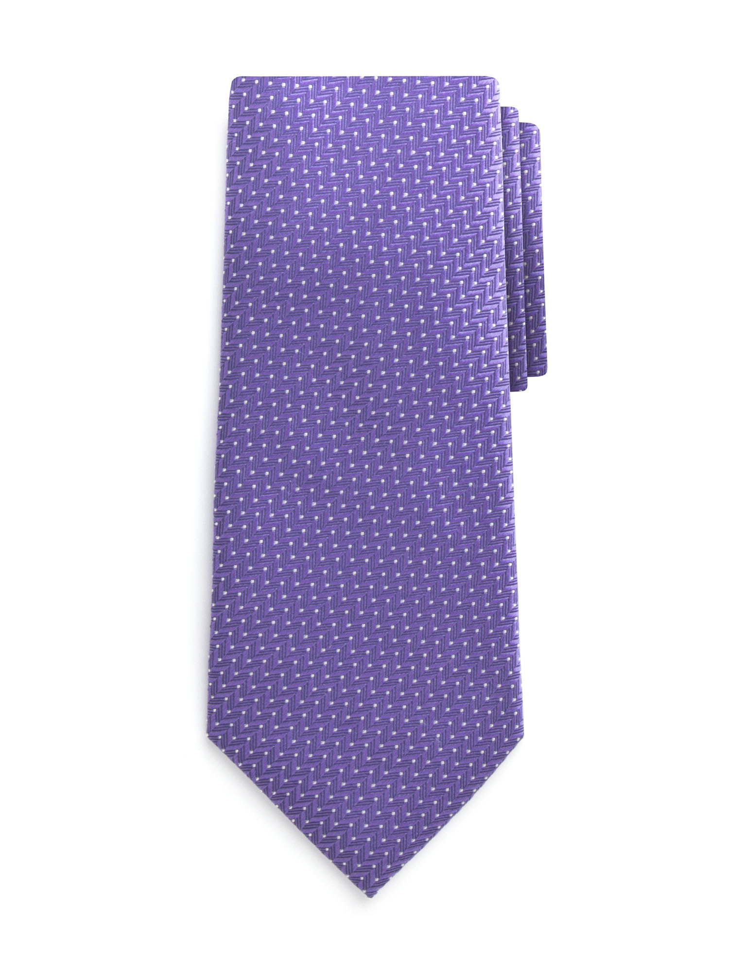 Lilac Zig Zag Silk Tie