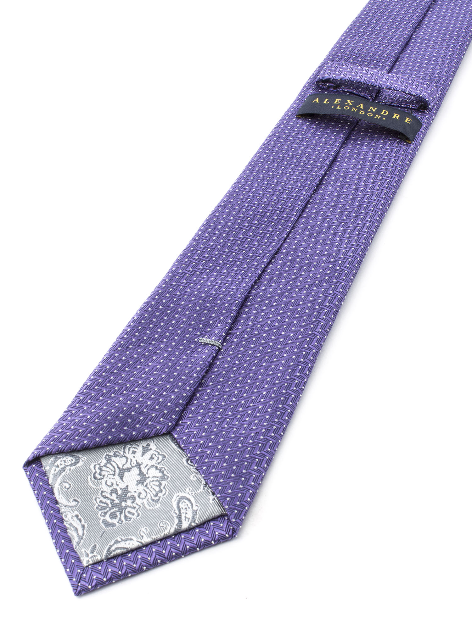 Lilac Zig Zag Silk Tie
