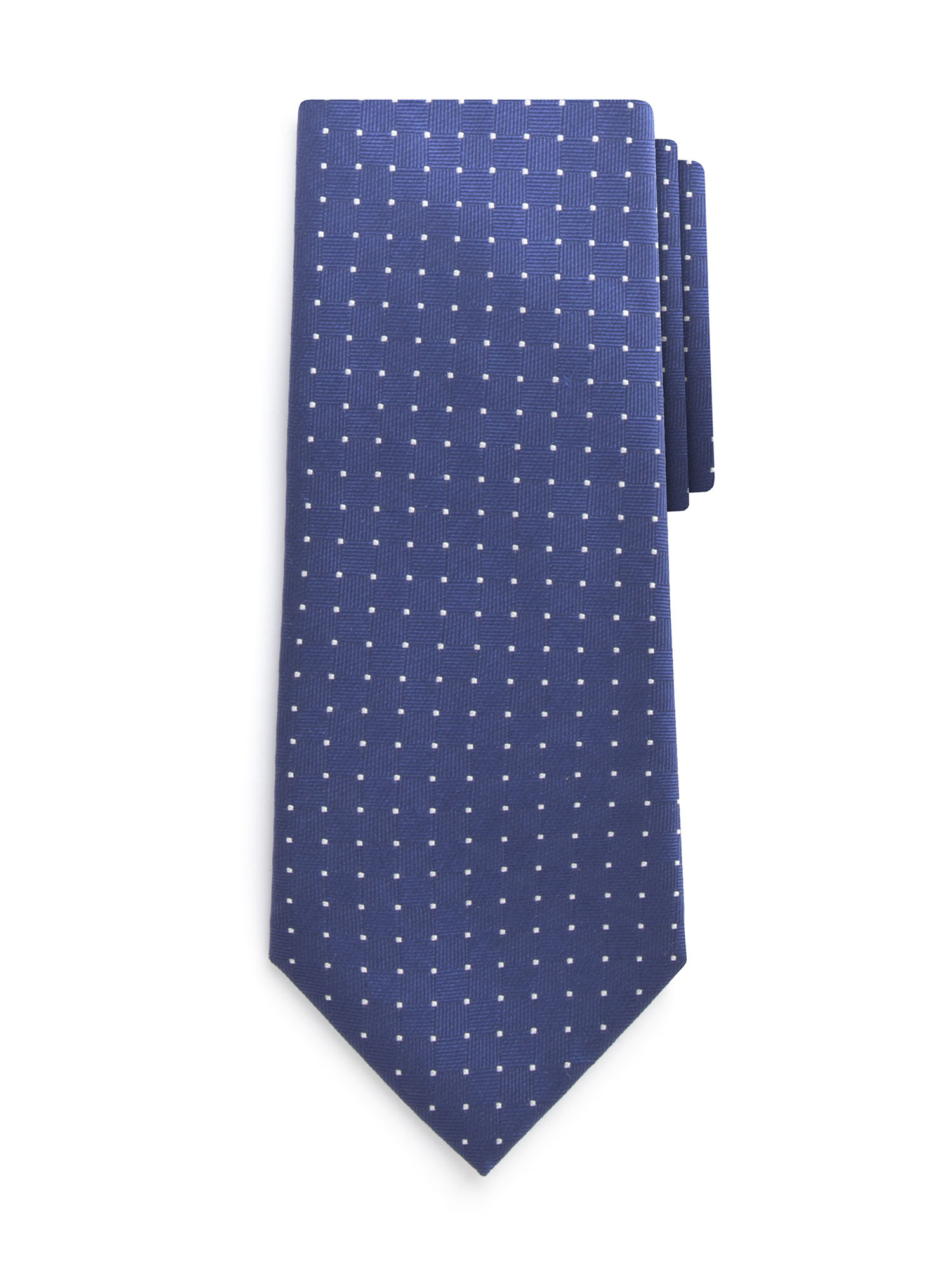 Navy Mosaic Silk Tie