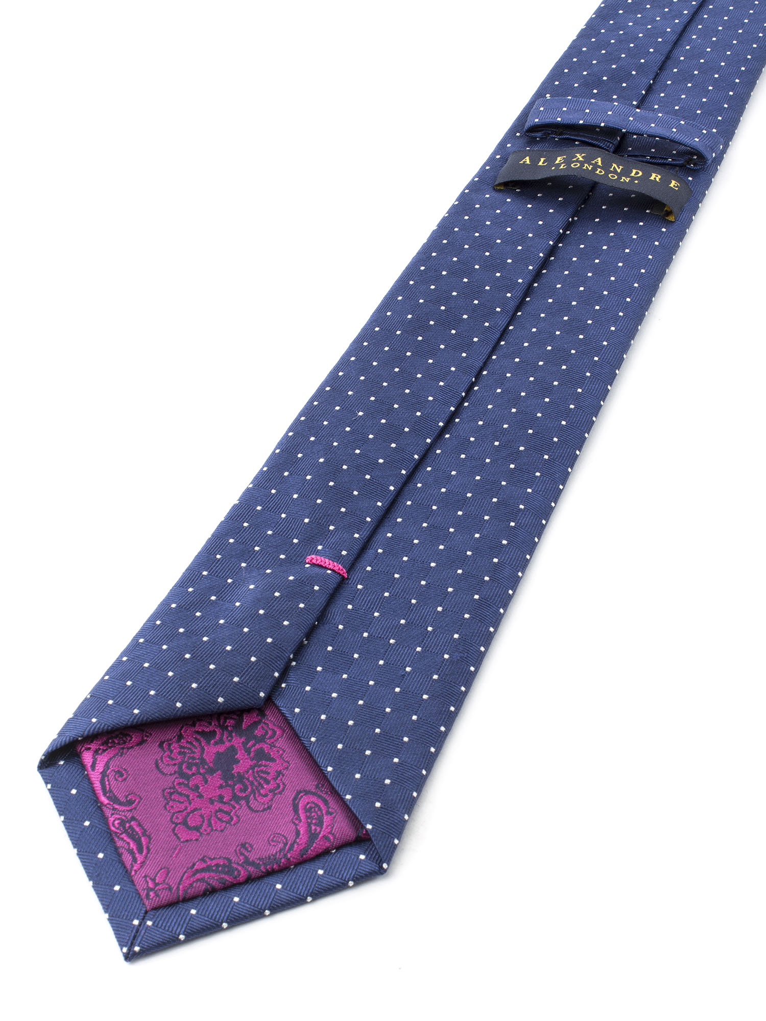 Navy Mosaic Silk Tie
