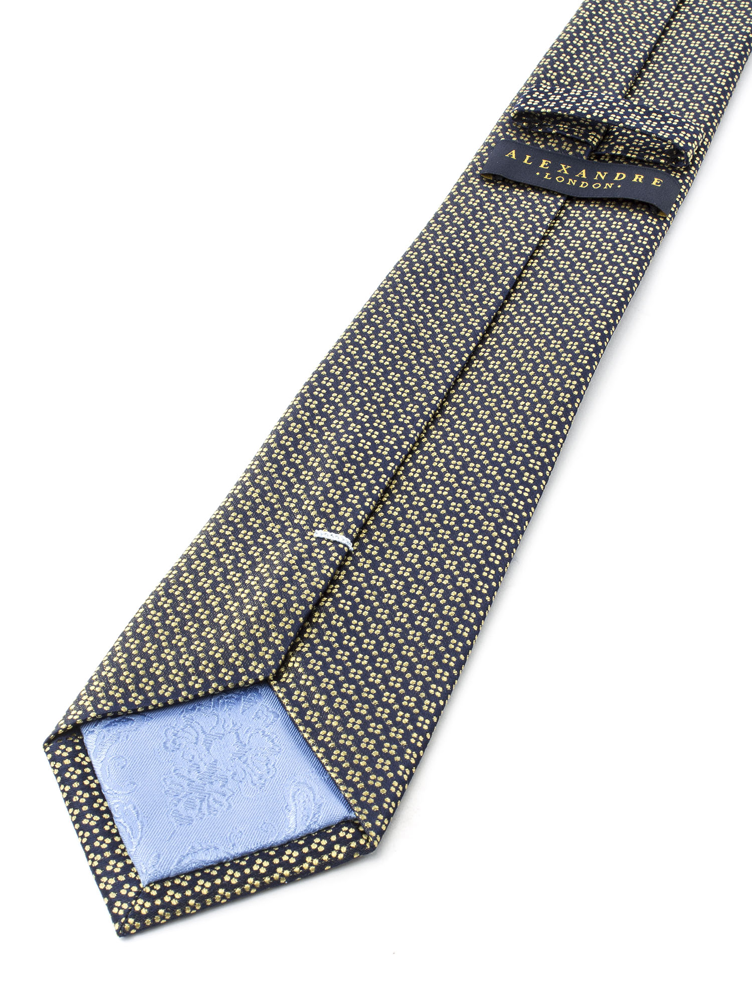 Gold Chain Stitch Silk Tie