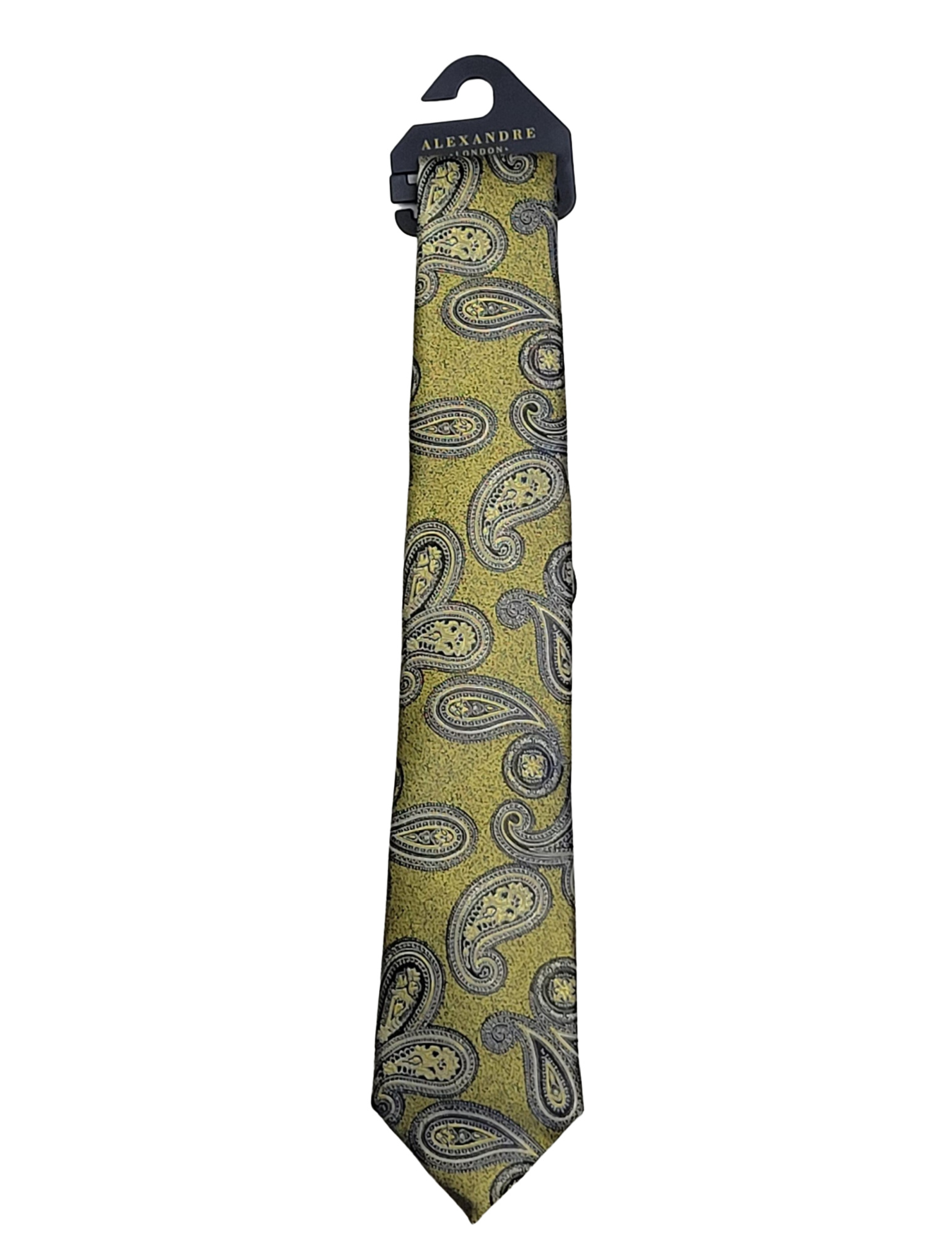 Gold Swirl Paisley Silk Tie
