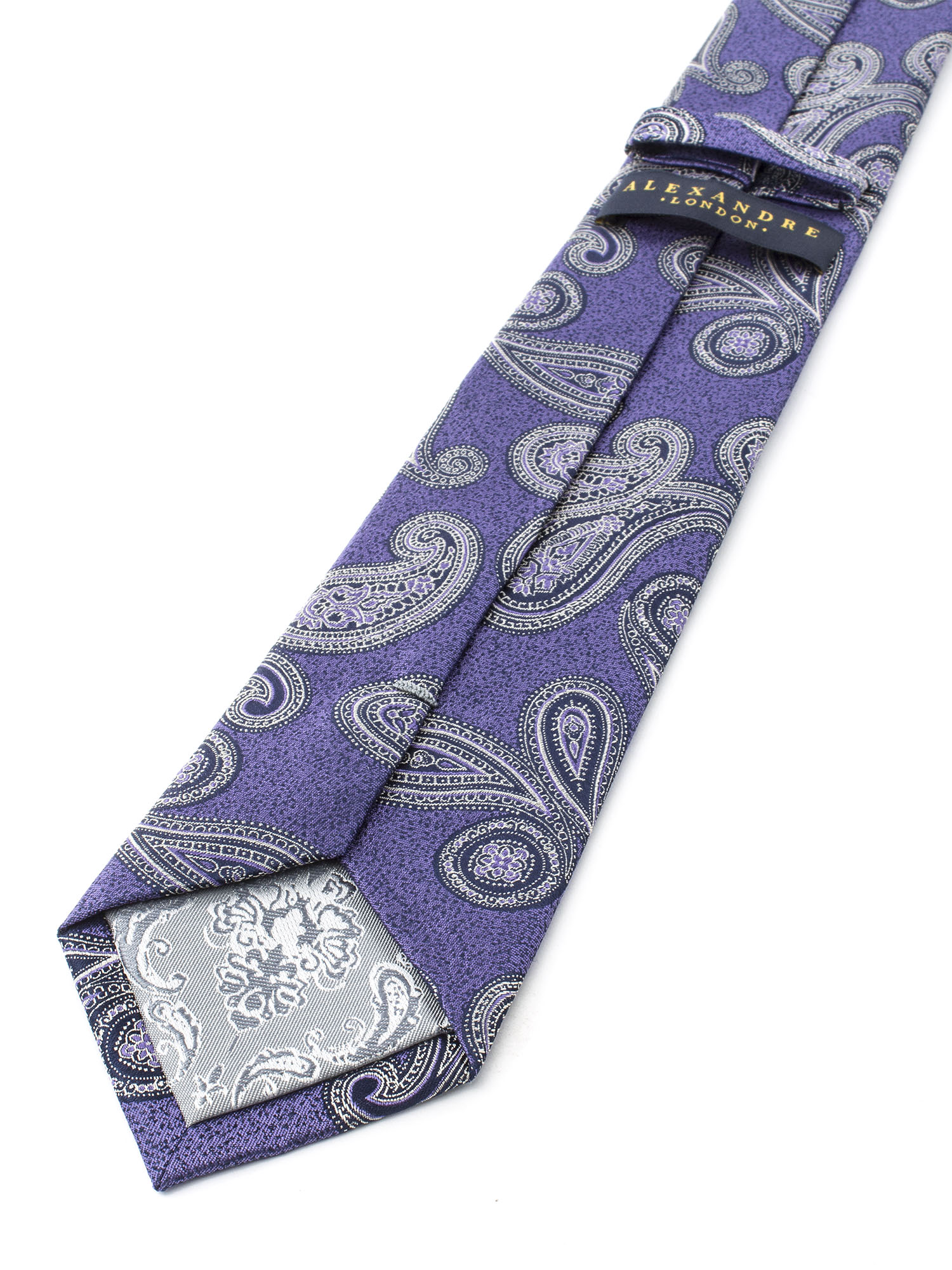 Lilac Swirl Paisley Silk Tie