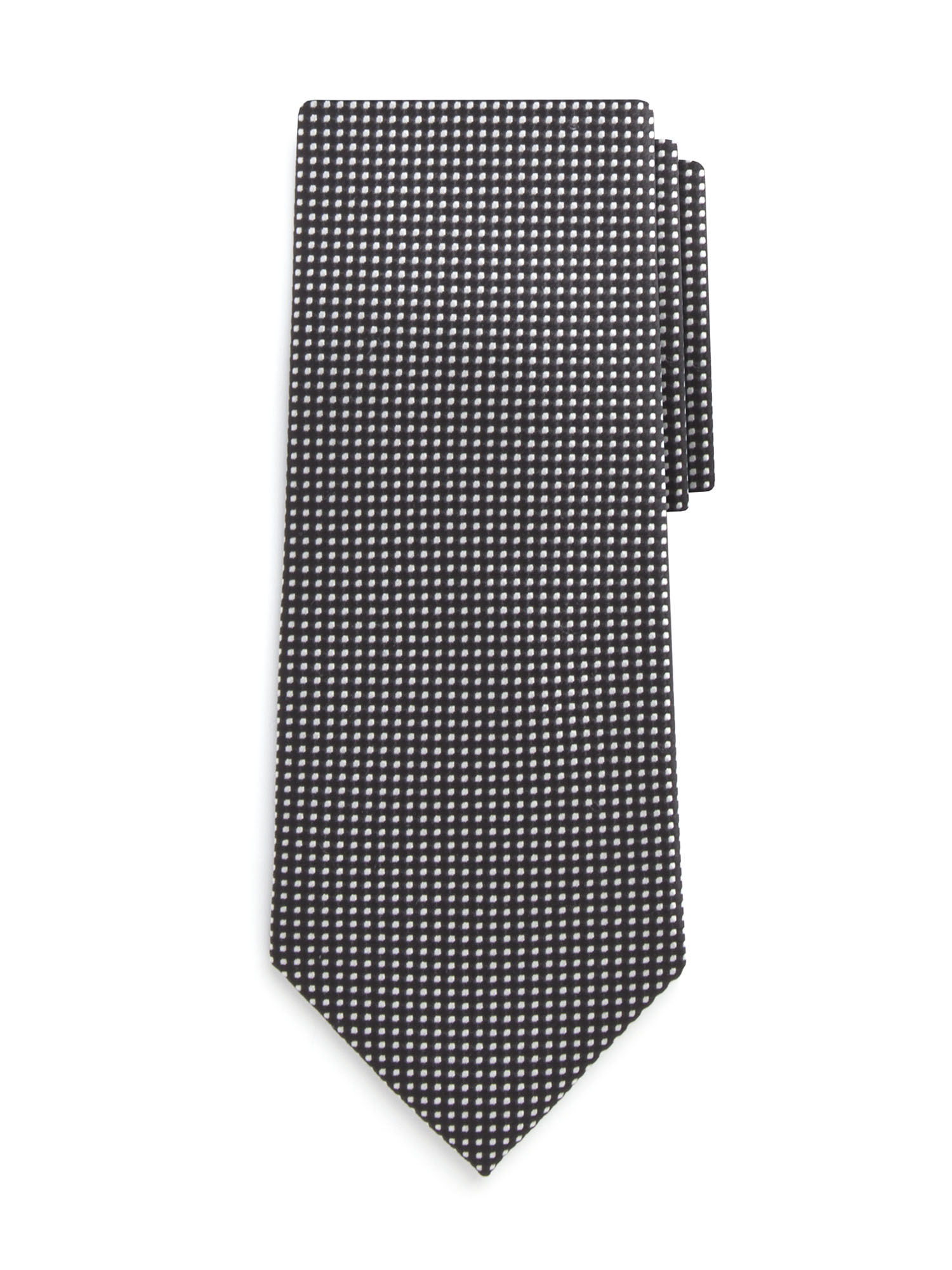 Black Micro Weave Silk Tie