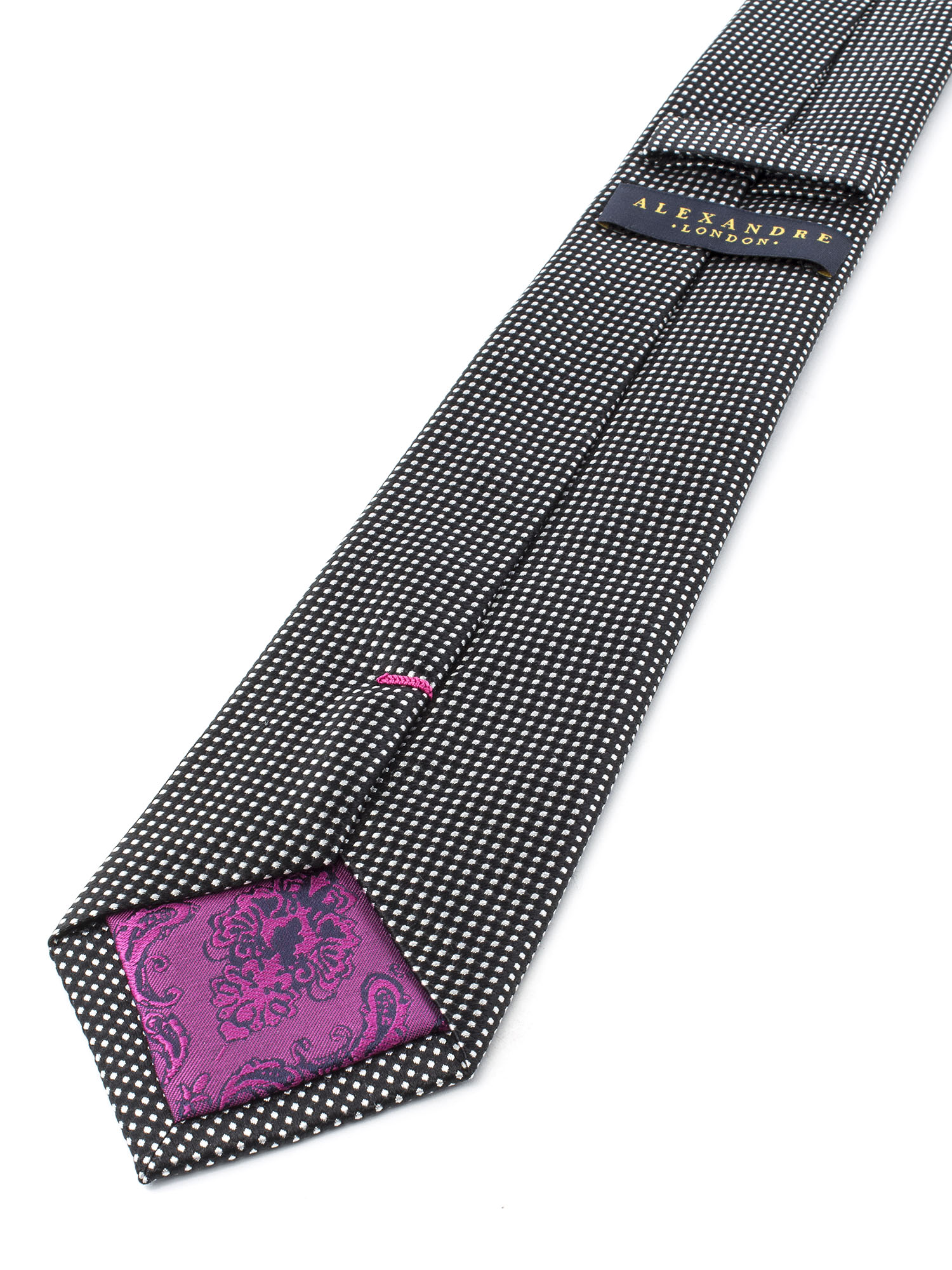 Black Micro Weave Silk Tie