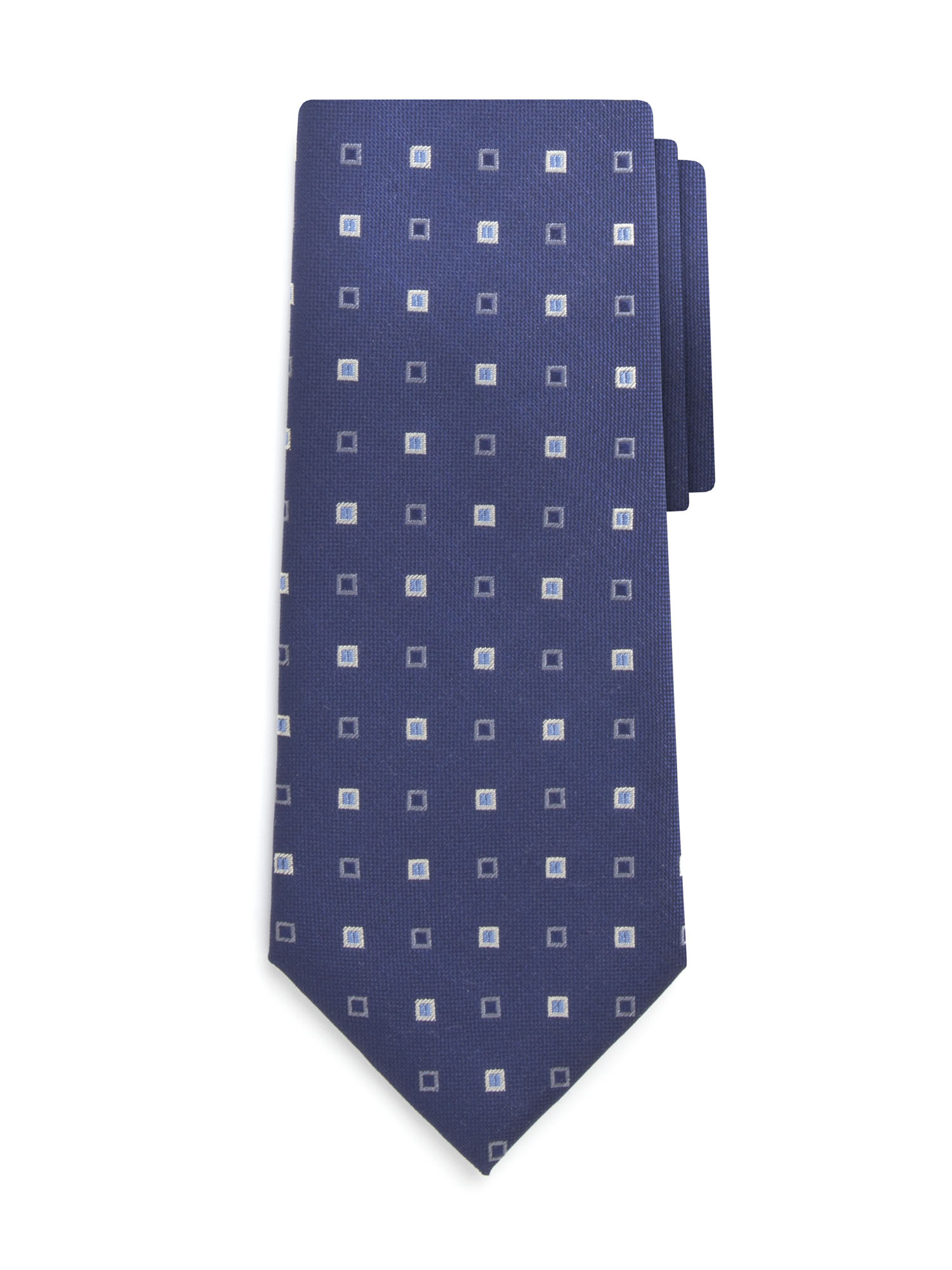 Navy Diamonds Silk Tie