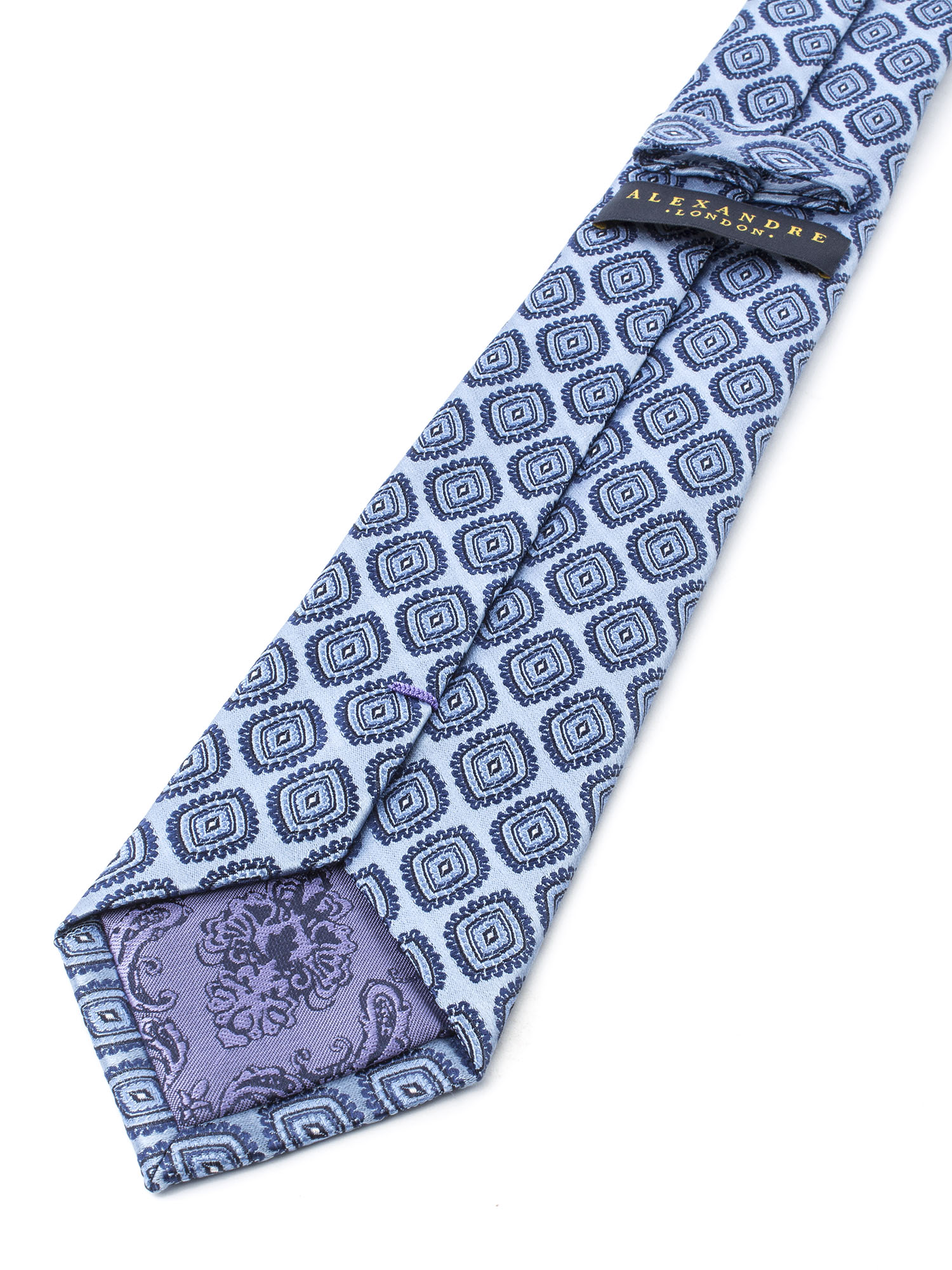 Light Blue Tiles Silk Tie