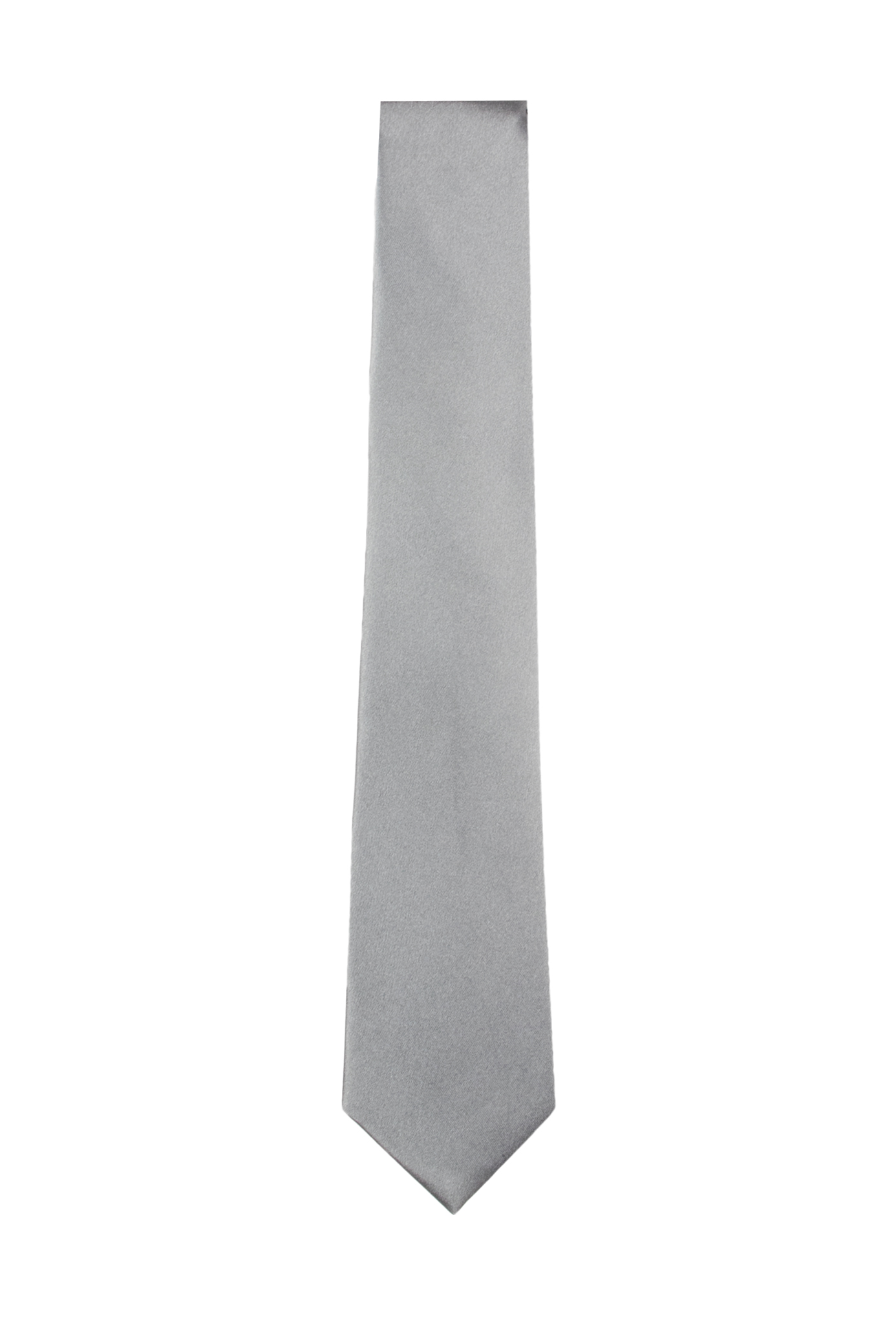 Grey Plain Sateen Tie