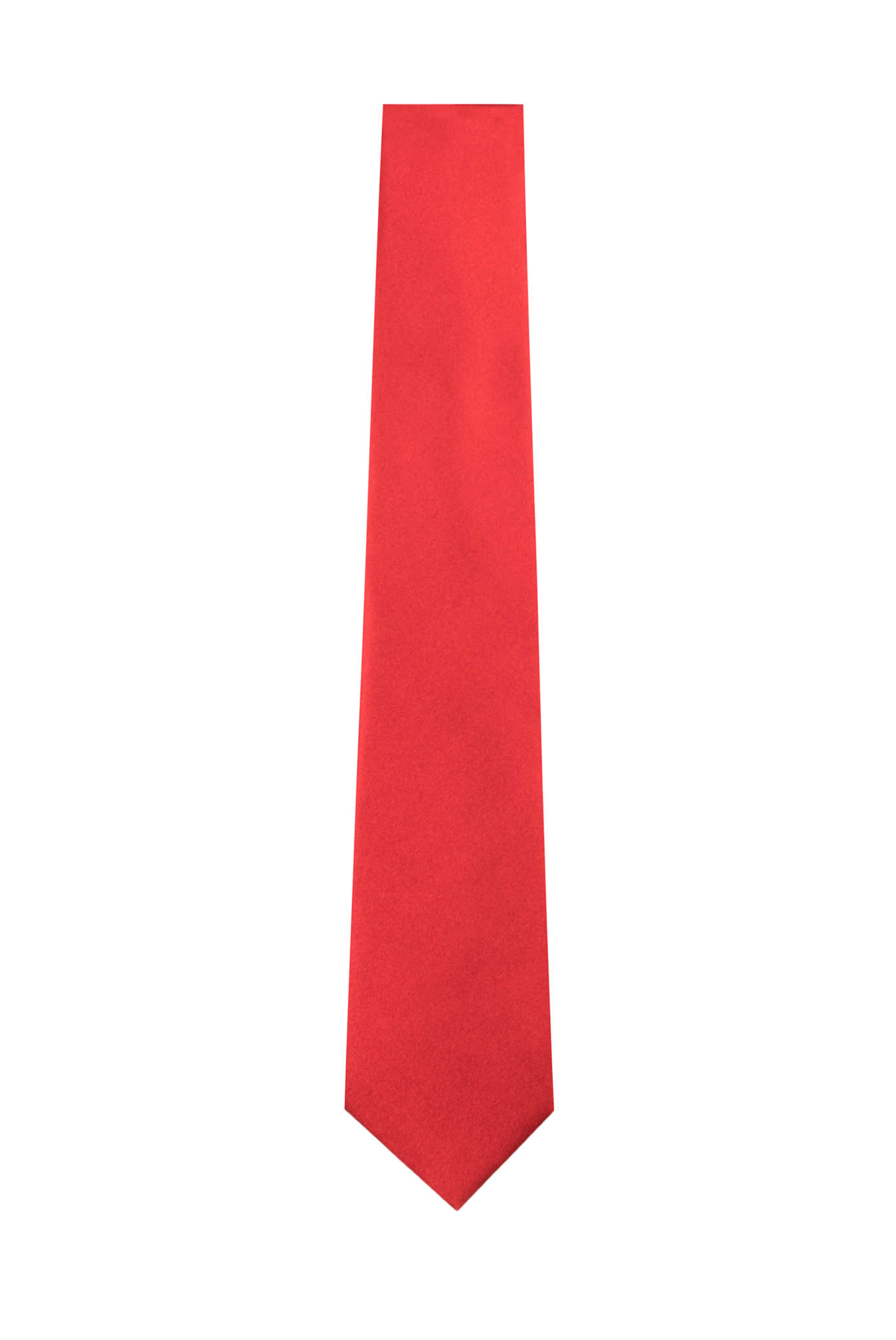 Red Plain Sateen Tie