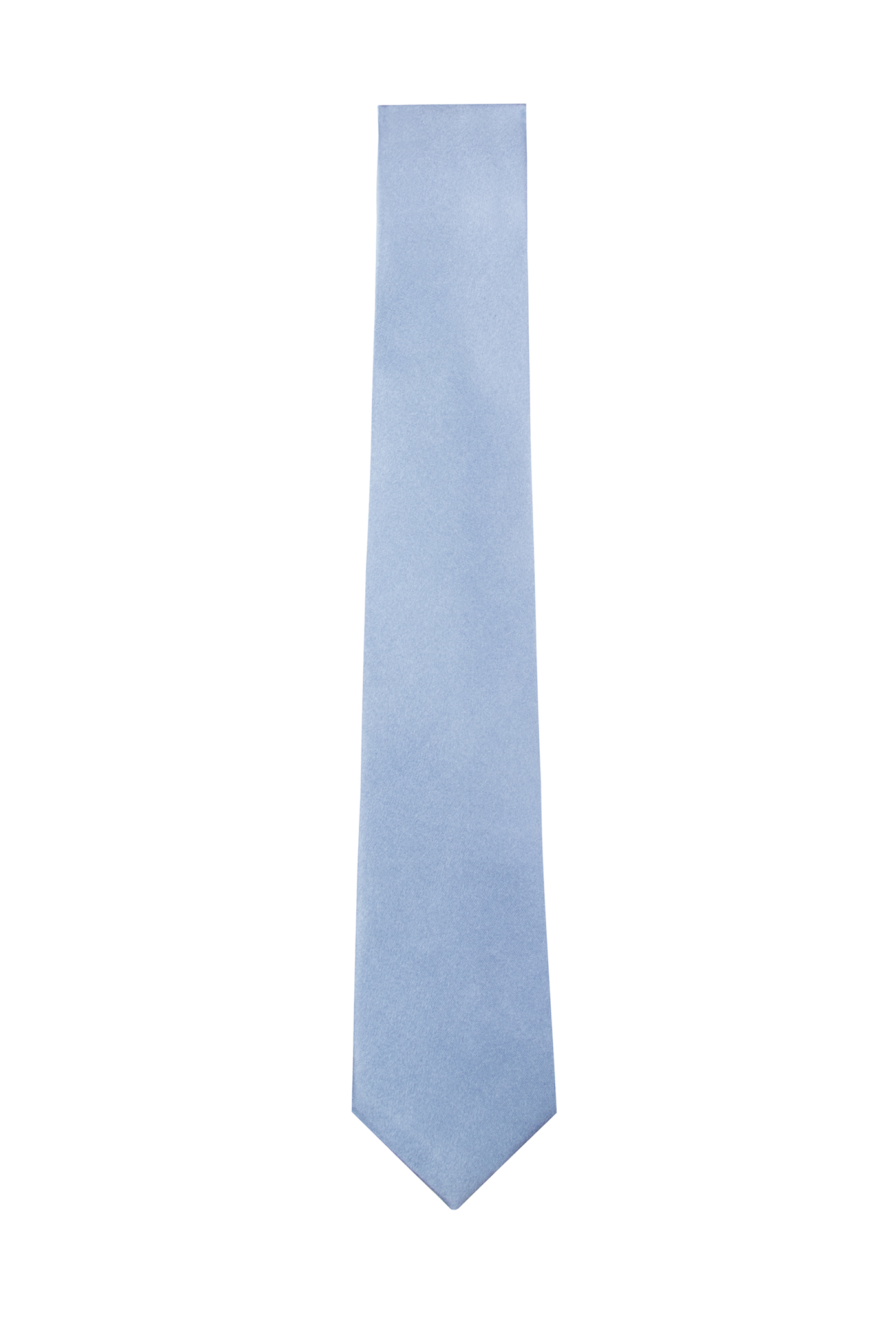 Light Blue Plain Sateen Tie
