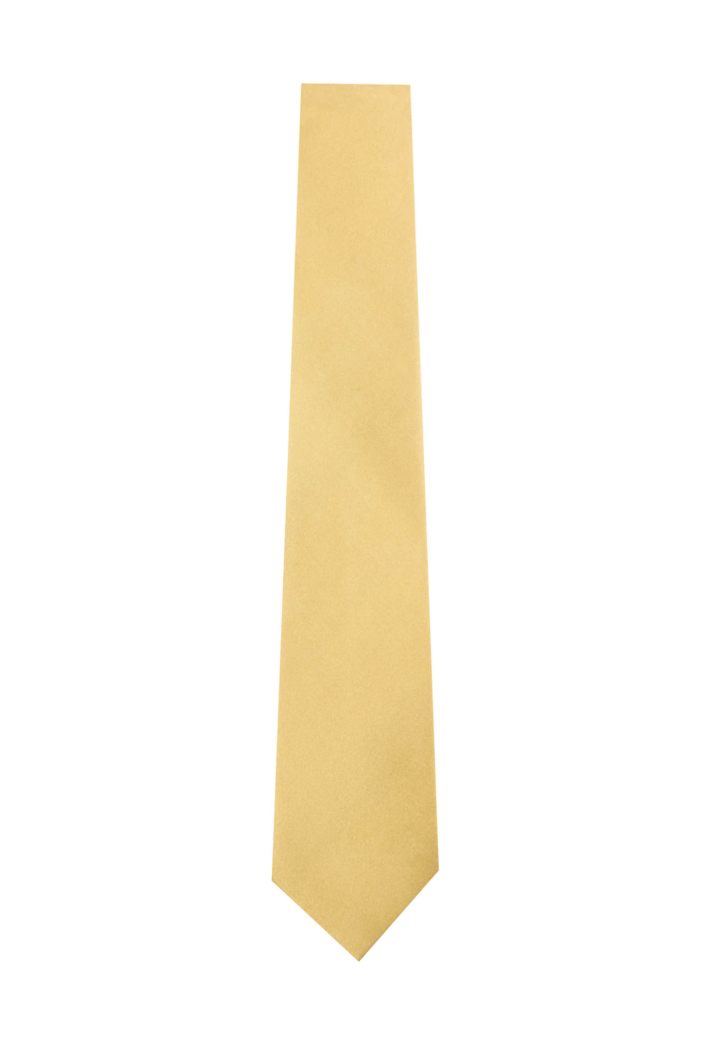 Gold Plain Sateen Tie
