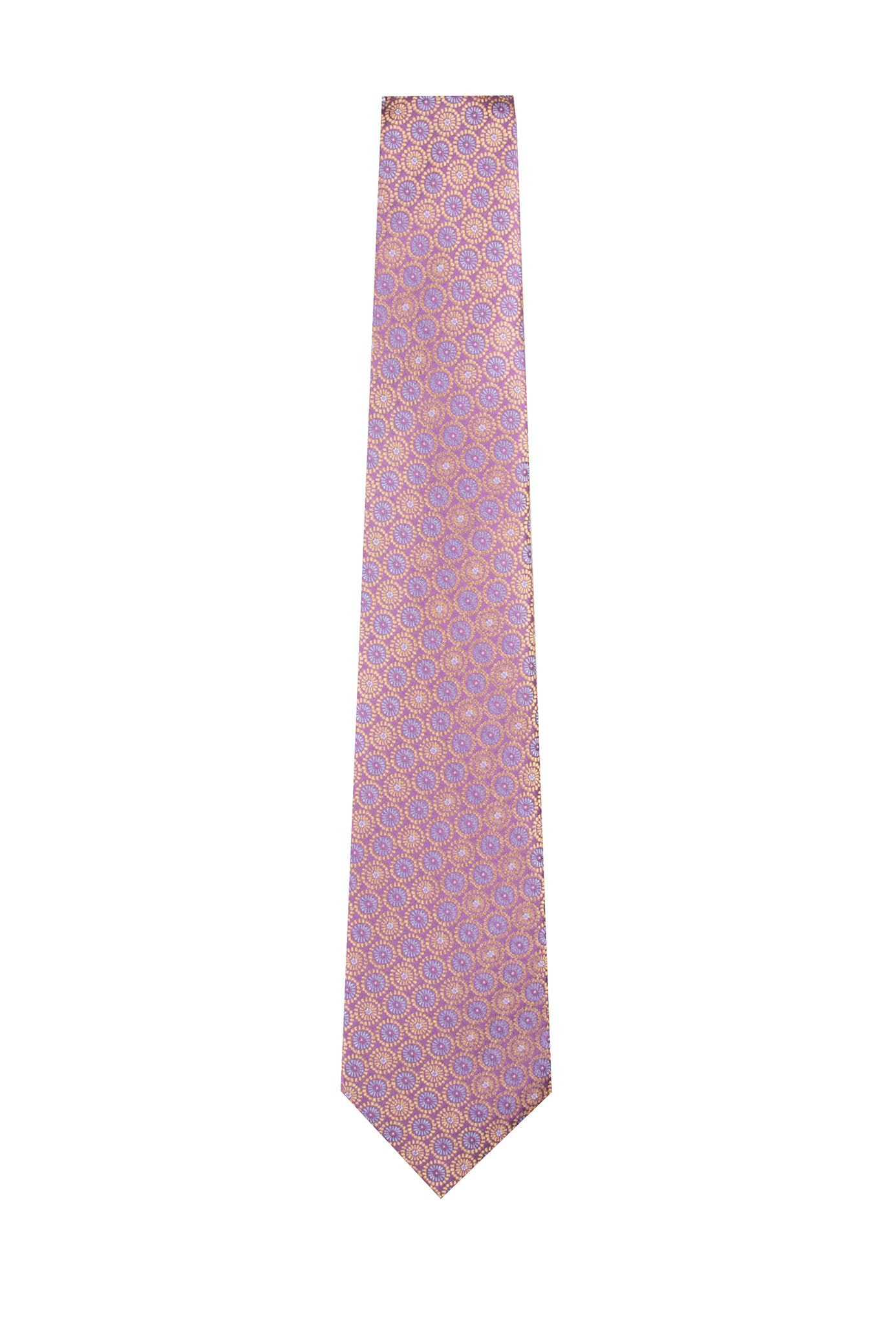 Gold Wheels Silk Tie