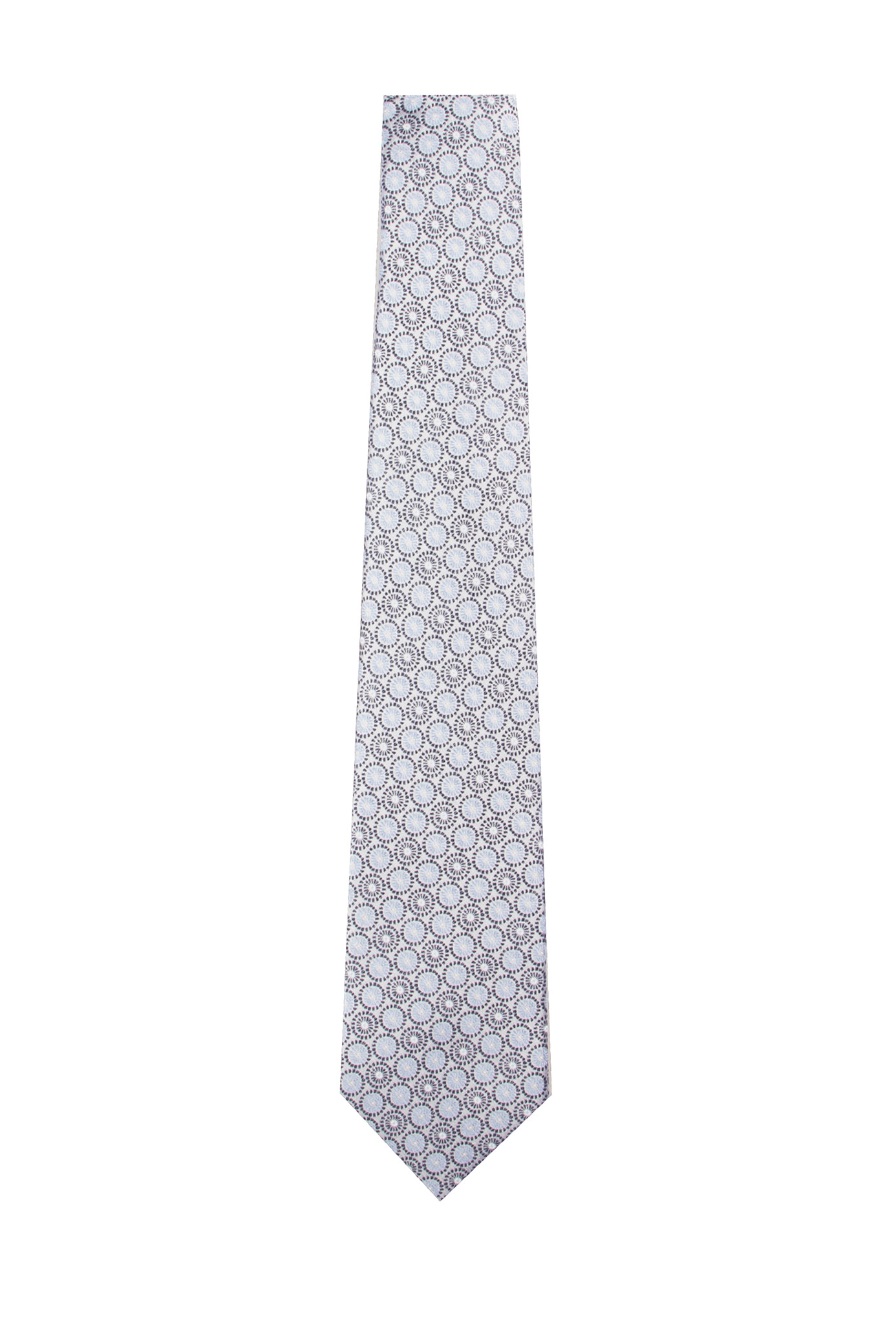 Light Blue Wheels Silk Tie