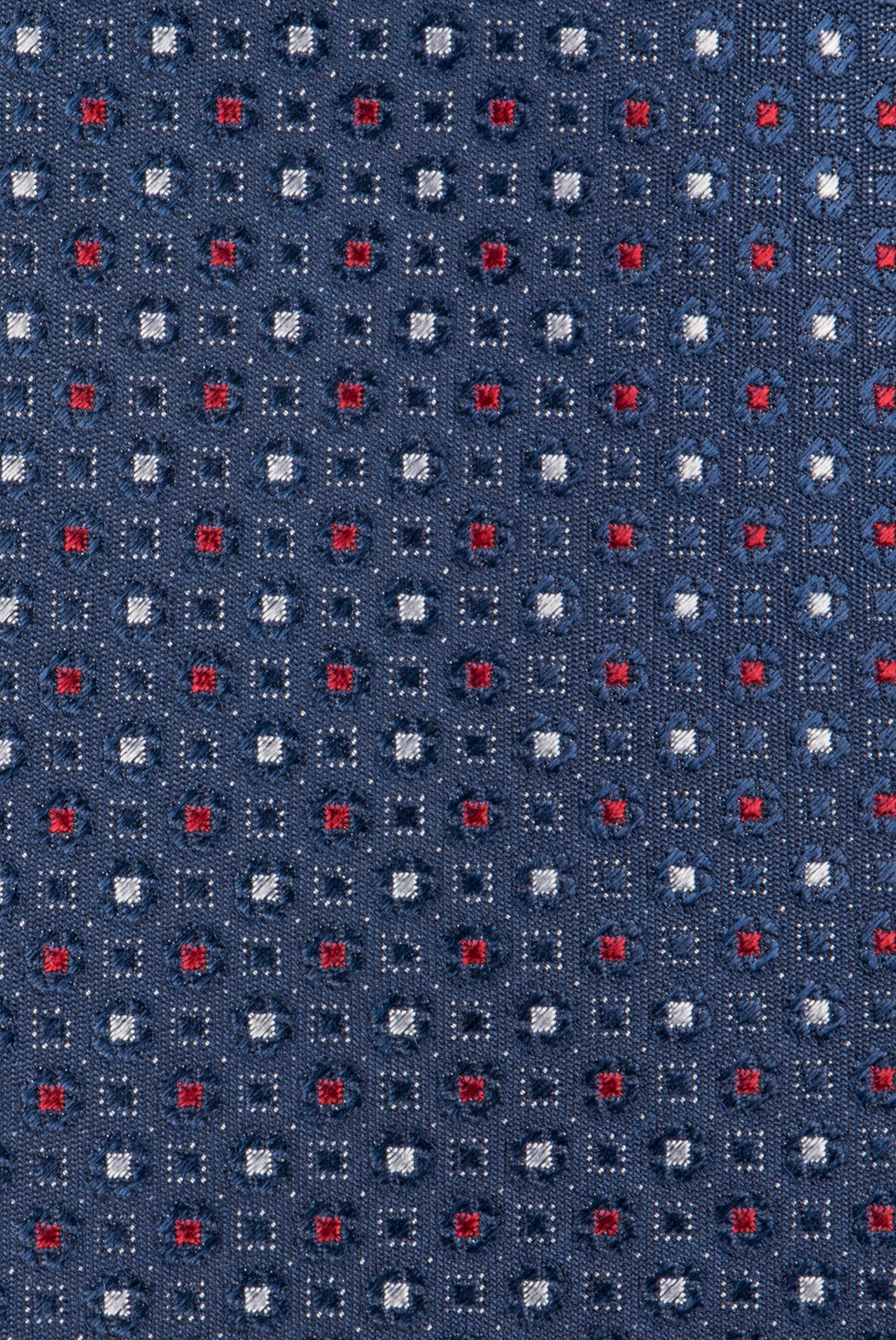Navy Diamond Geo Silk Tie