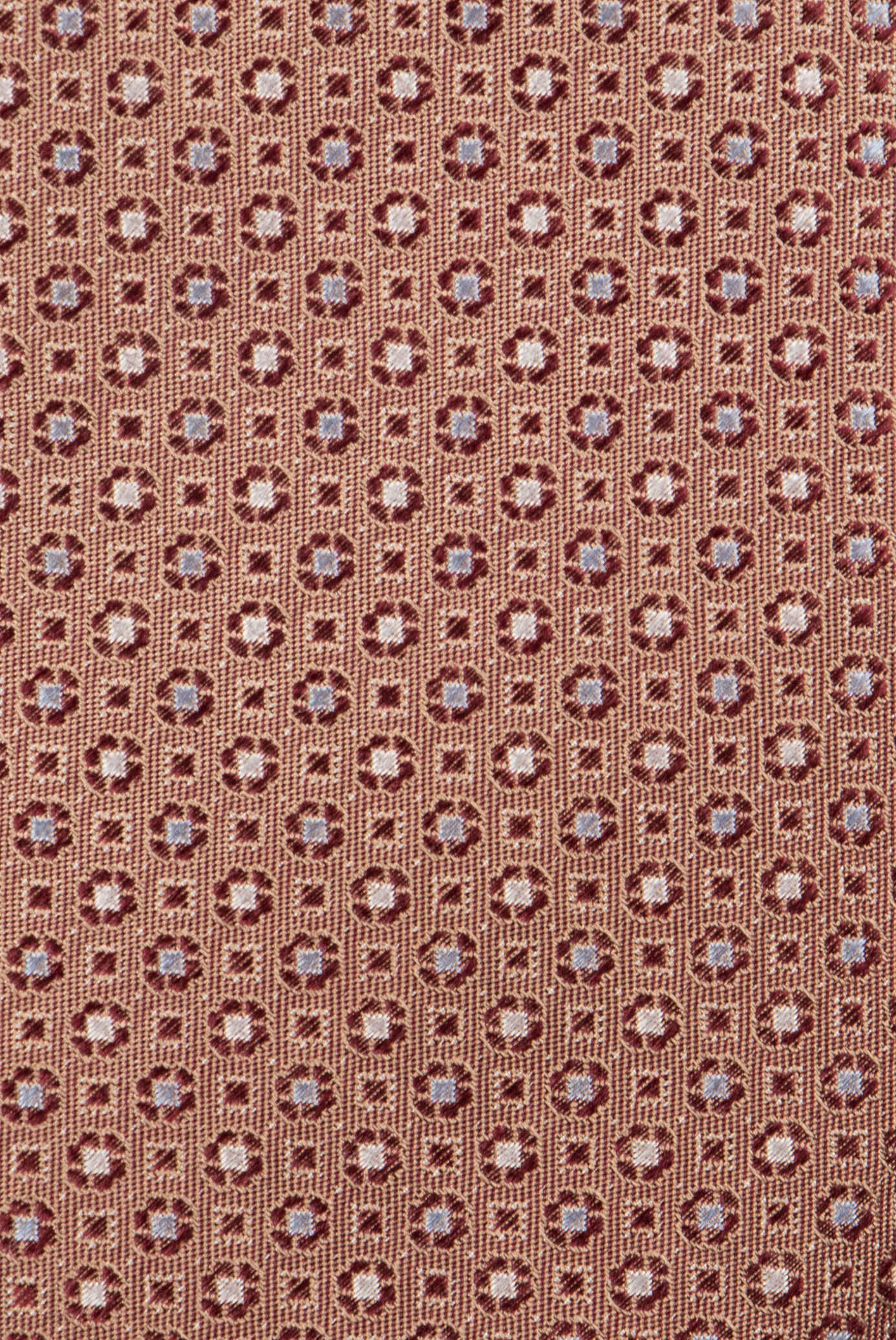 Wine Diamond Geo Silk Tie