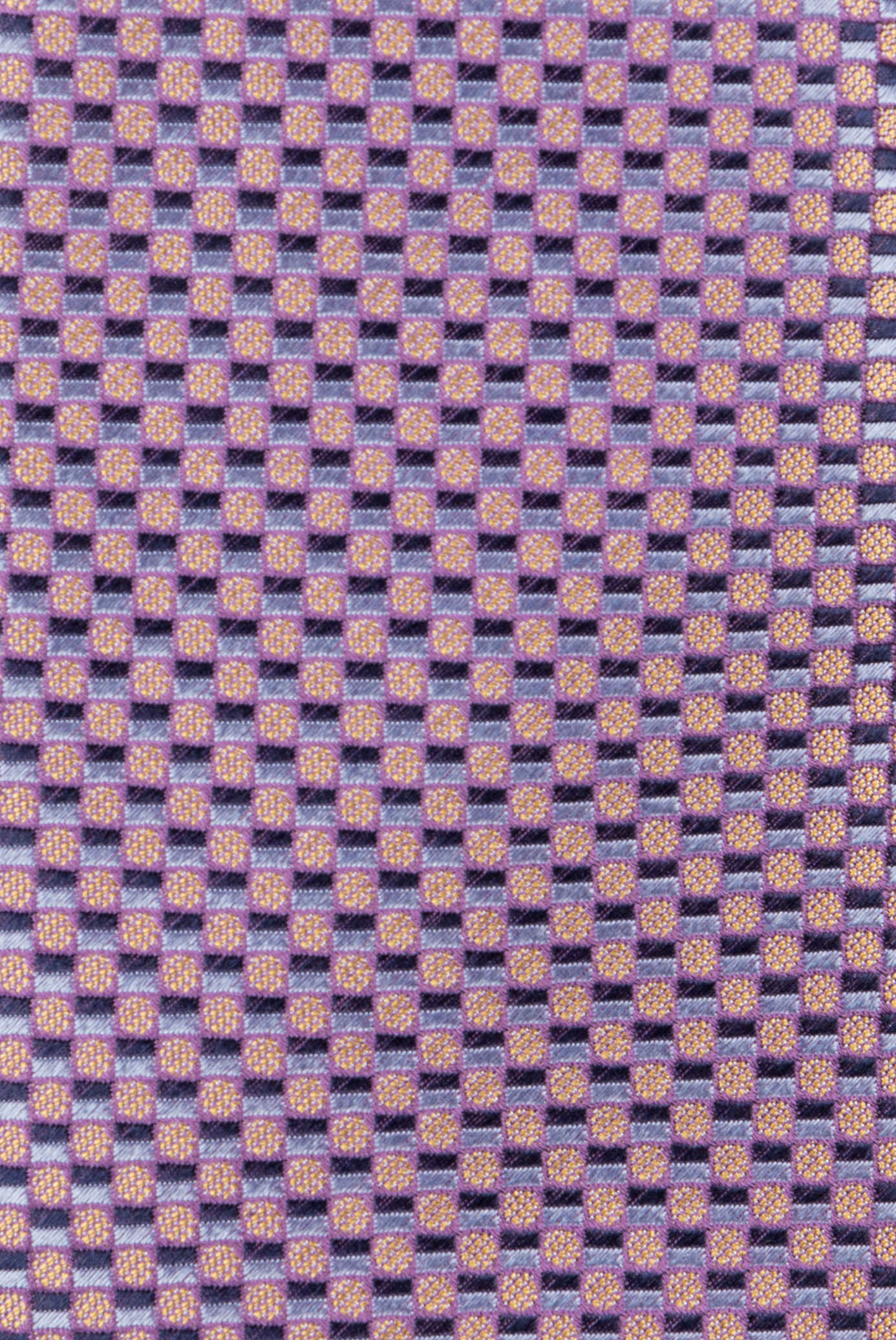 Lilac and Gold Contrast Silk Tie