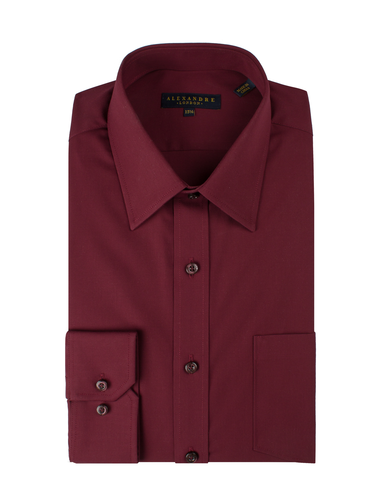 Wine Poplin Shirt