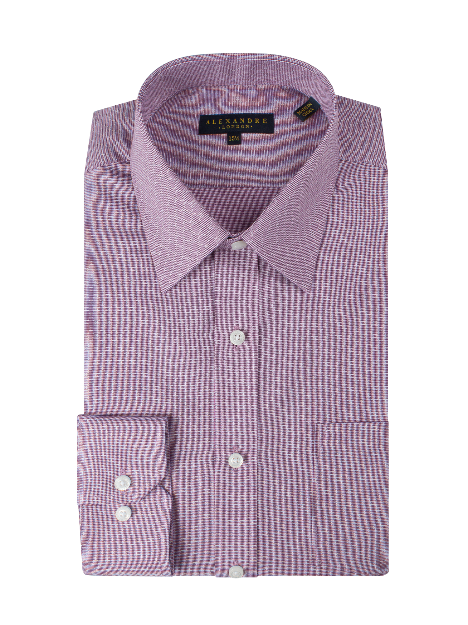 Magenta Tiles Dobby Shirt