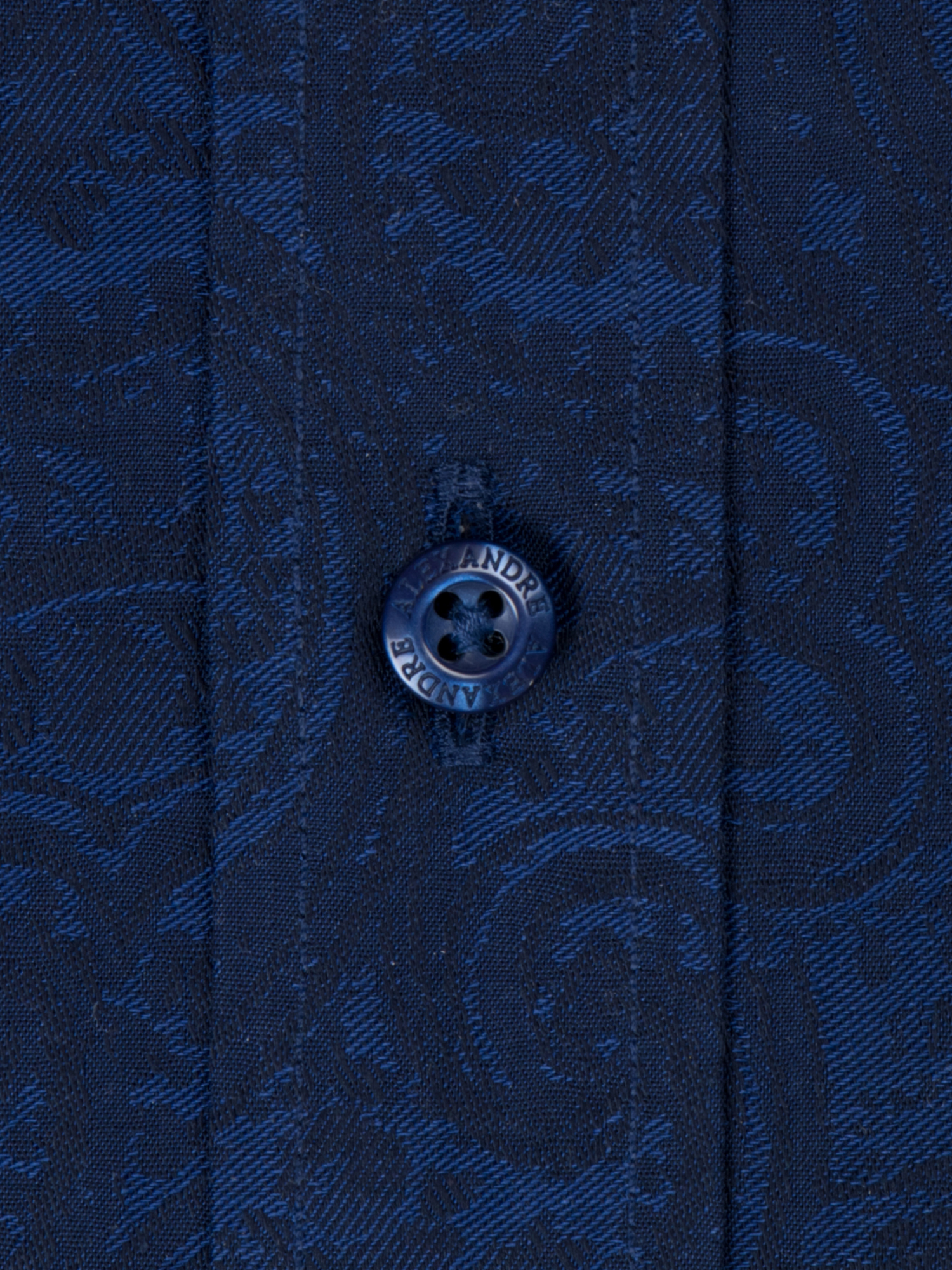 Navy Intricate Paisley Jacquard Shirt
