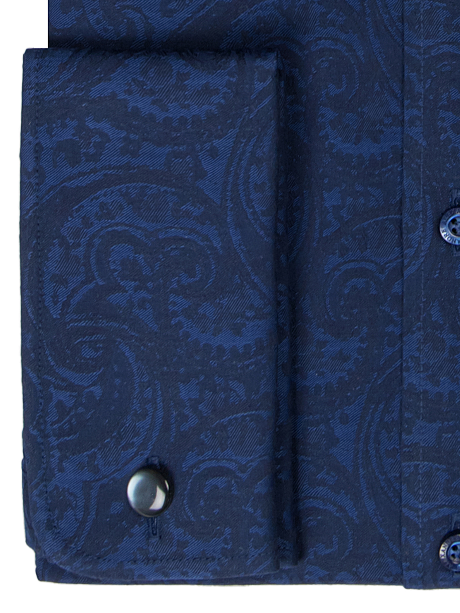 Navy Intricate Paisley Jacquard Shirt